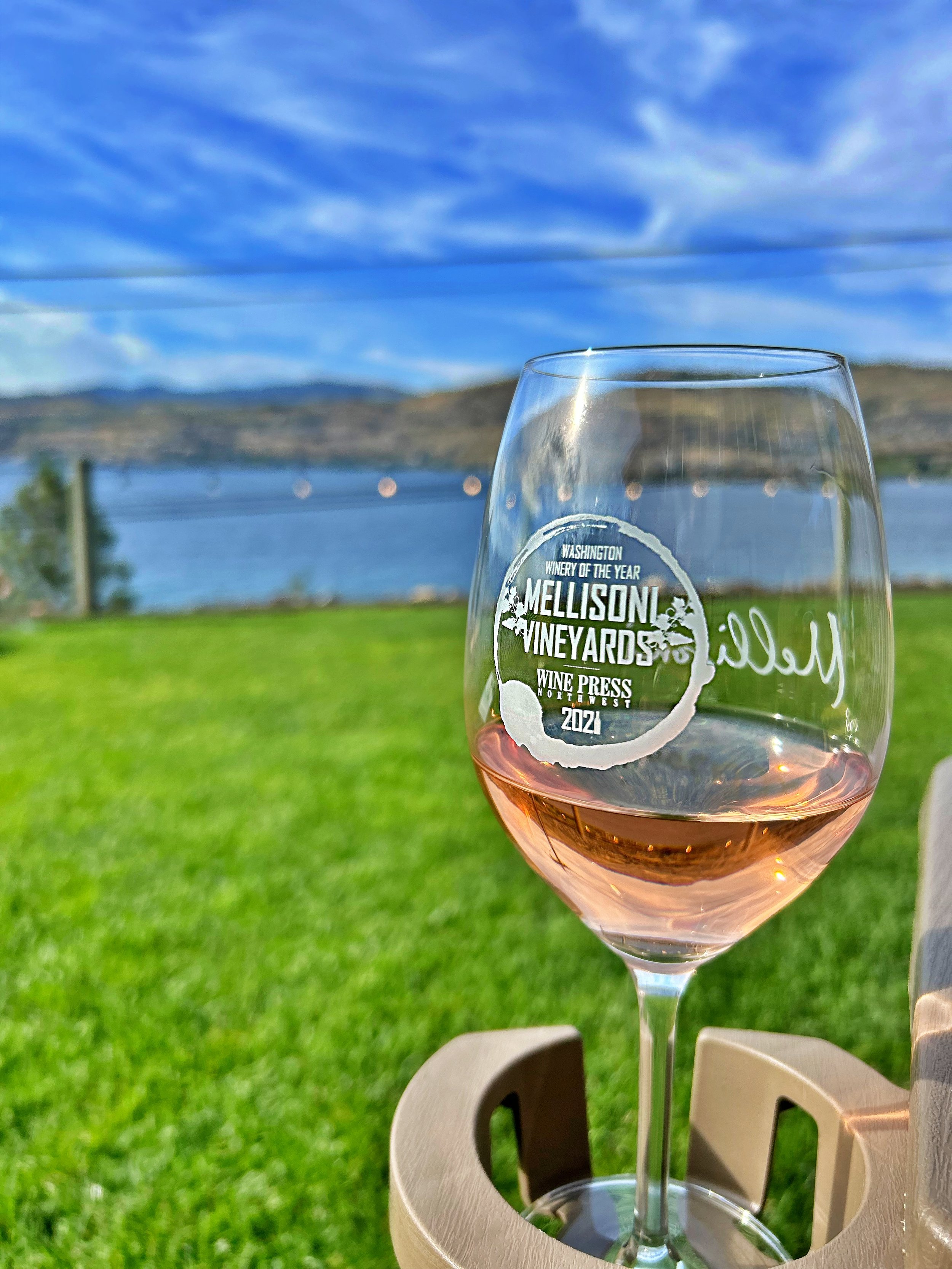Chelan view at Mellisoni vineyards