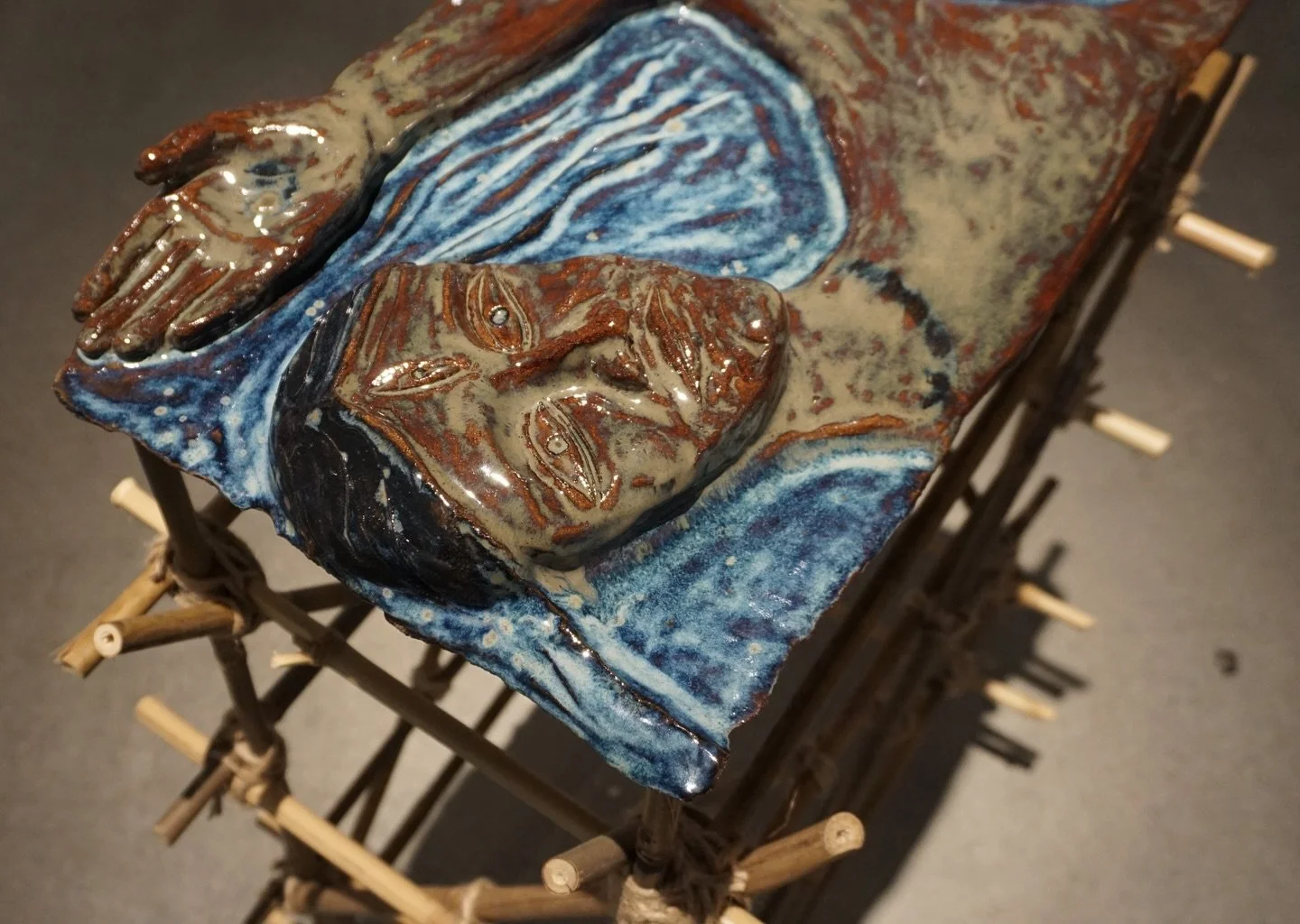 পৃষ্ঠ টান (surface tension) 2026, 
glazed ceramics, bamboo, jute