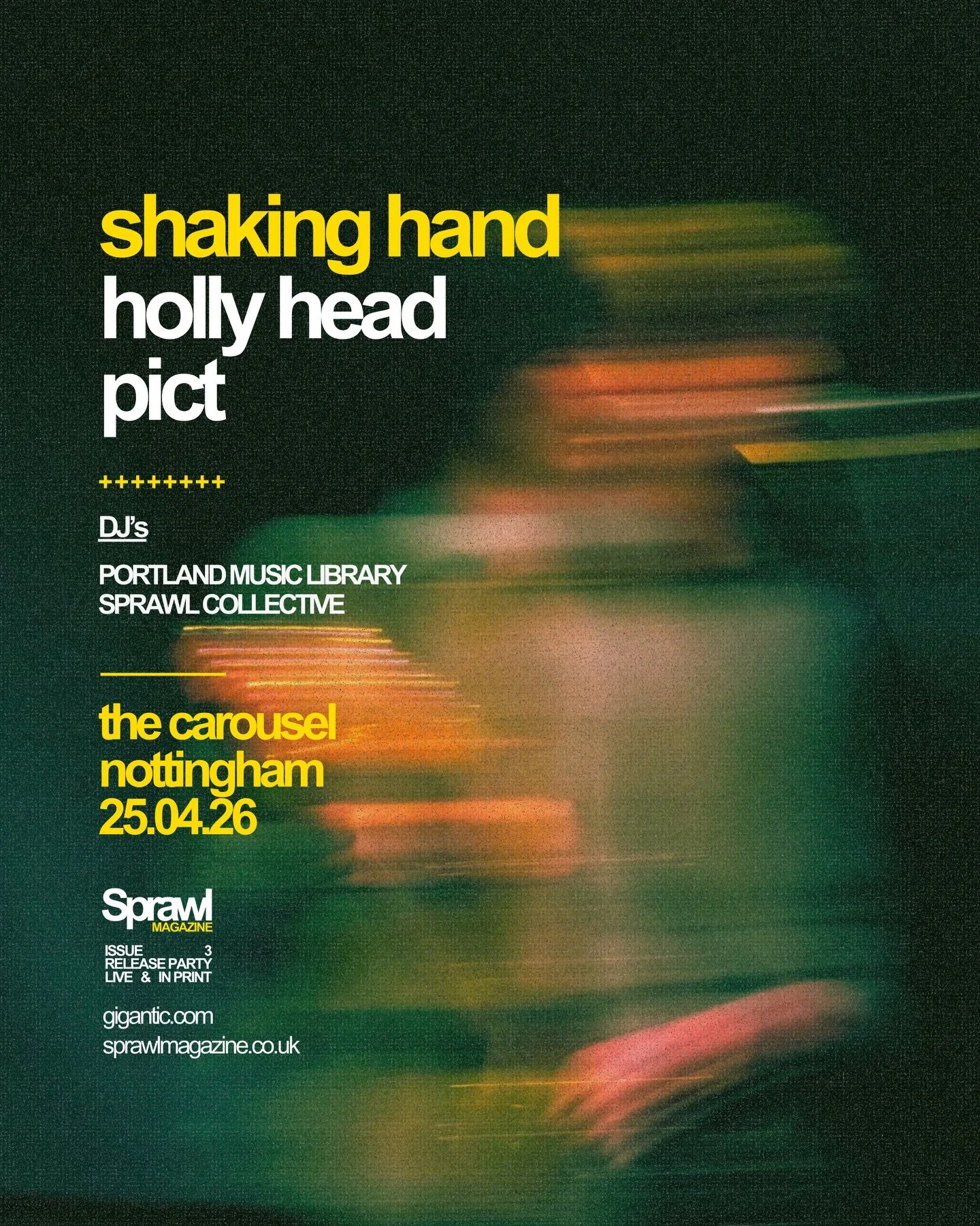 Sprawl Live &amp; In-Print

SHAKING HAND
@shaking__hand

Manchester trio&nbsp;Shaking Hand&nbsp;have sealed the deal on an amalgamation of math, post-rock and experi-indie 90s greats. Imagine Tortoise, American Analog Set and Yo La Tengo housed up in