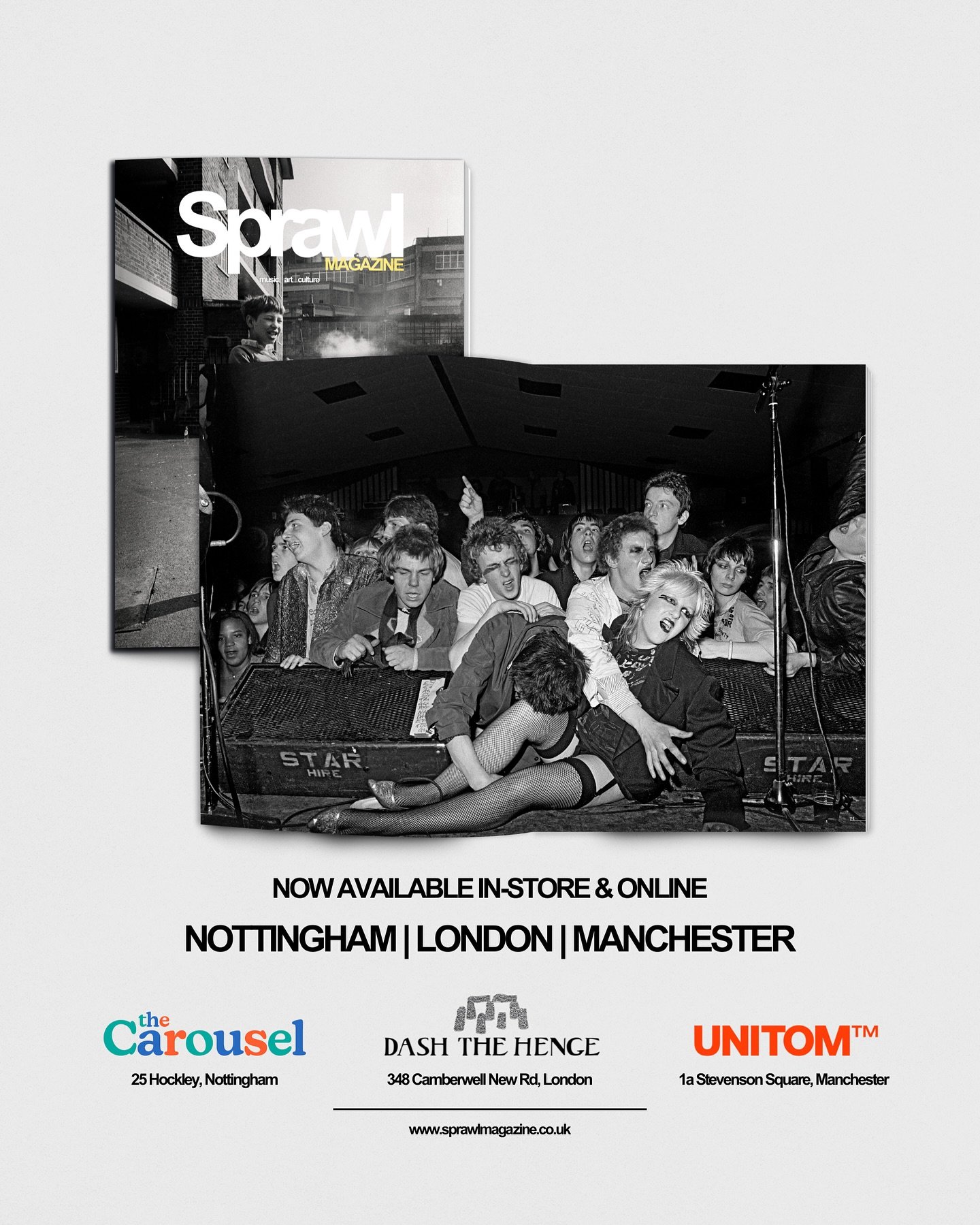 Sprawl Magazine &mdash; Now in Nottingham, Manchester &amp; London.

Available in-store &amp; online:
@dashthehengestore / @unitomstore / @the___carousel 

Find it. Read it. Pass it on.

Featuring:
@benefitsuk 
@shortstrawuk 
@syd.shelton.9
@martiala