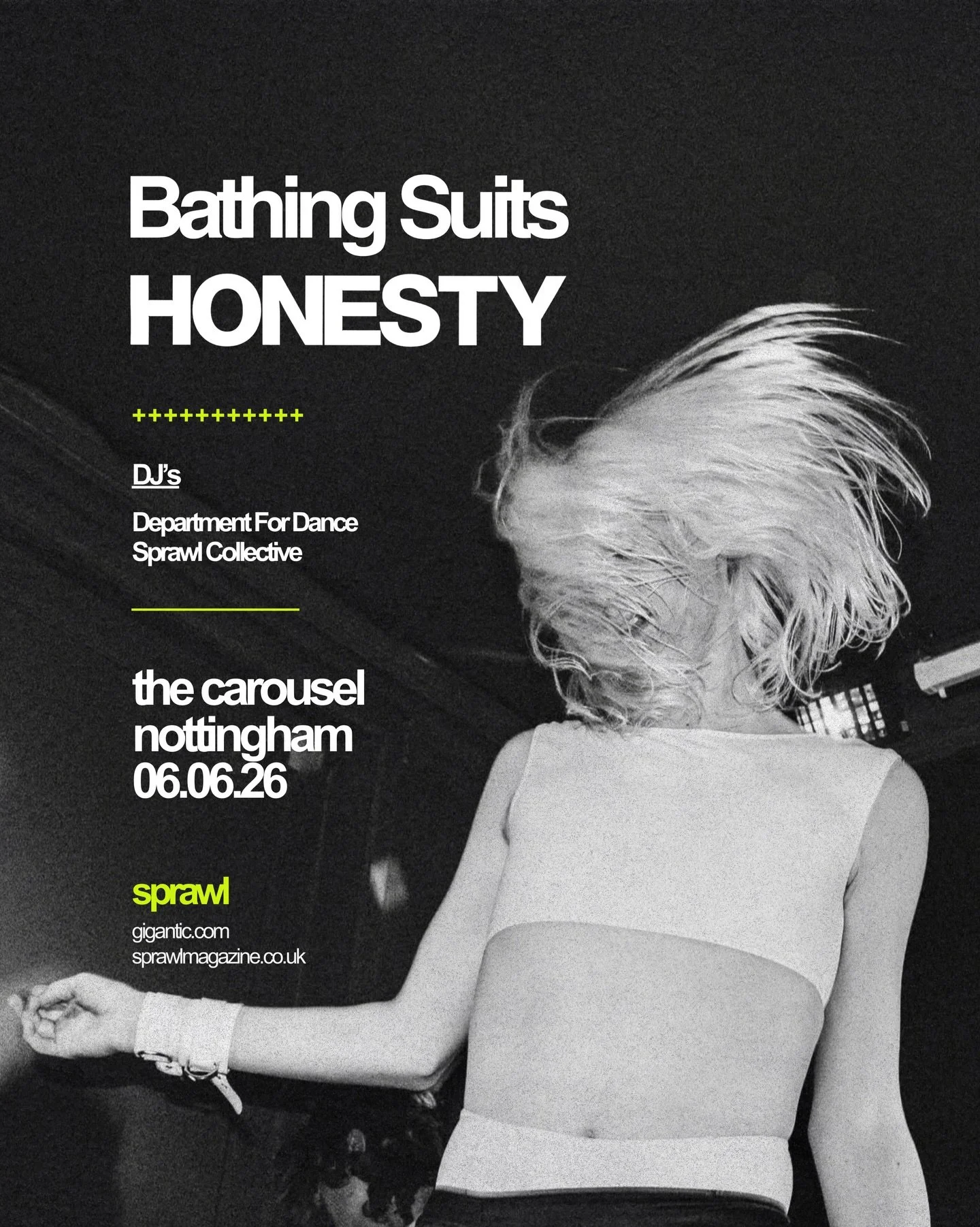 Sprawl 006:

BATHING SUITS
@bathingsuitsband

Operating under the mantra &ldquo;Always dancey. Always loud. Always sexy,&rdquo; Bathing Suits fuse abrasive guitars with pummelling techno to create a visceral noise-trance sound. Drawing inspiration fr