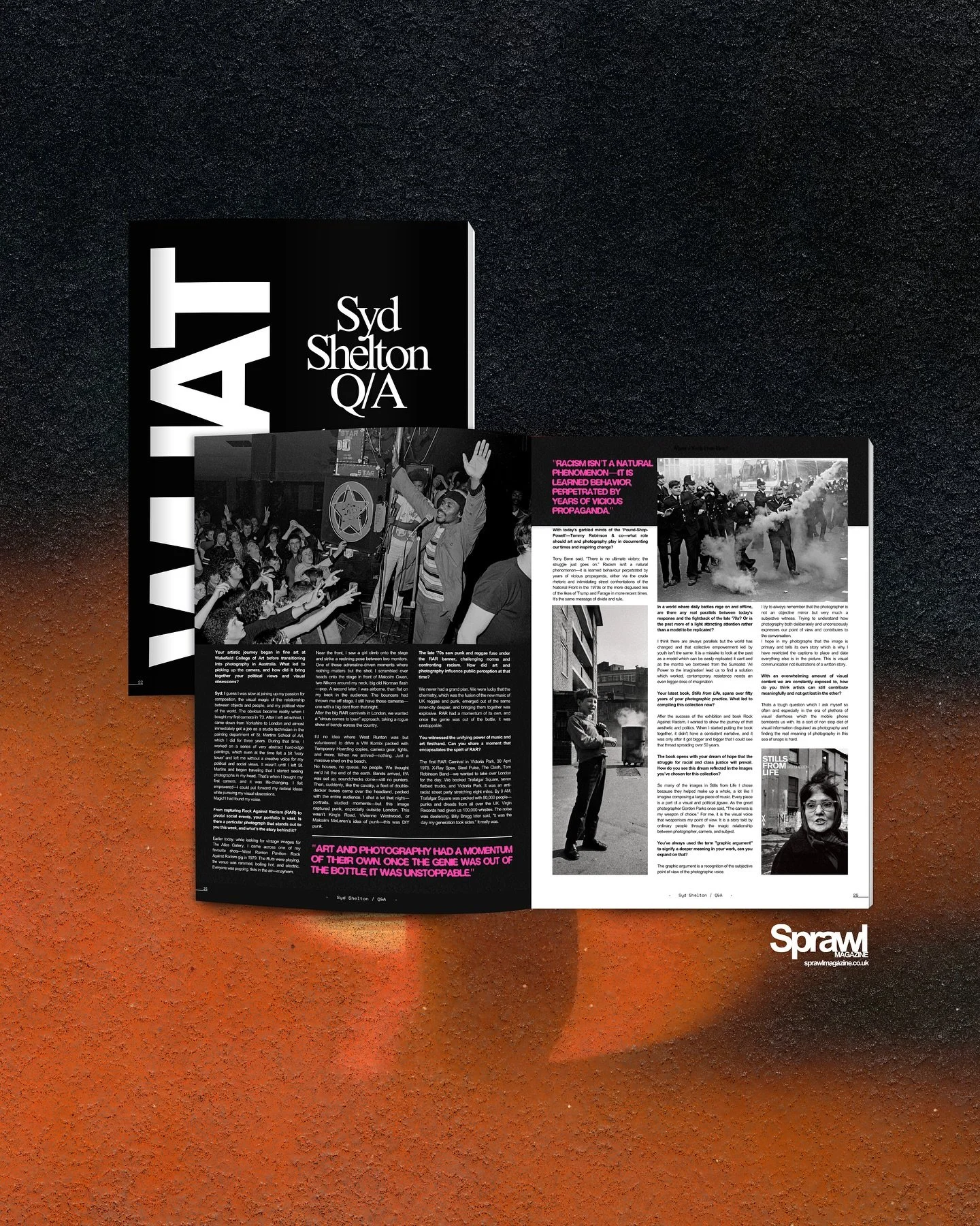 What Next?

Few photographers reflect the past and present quite like Syd Shelton. His raw, uncompromising images&mdash;now 50 years deep and housed in the Tate, V&amp;A, and National Portrait Gallery&mdash;capture the fractured heart of late &rsquo;