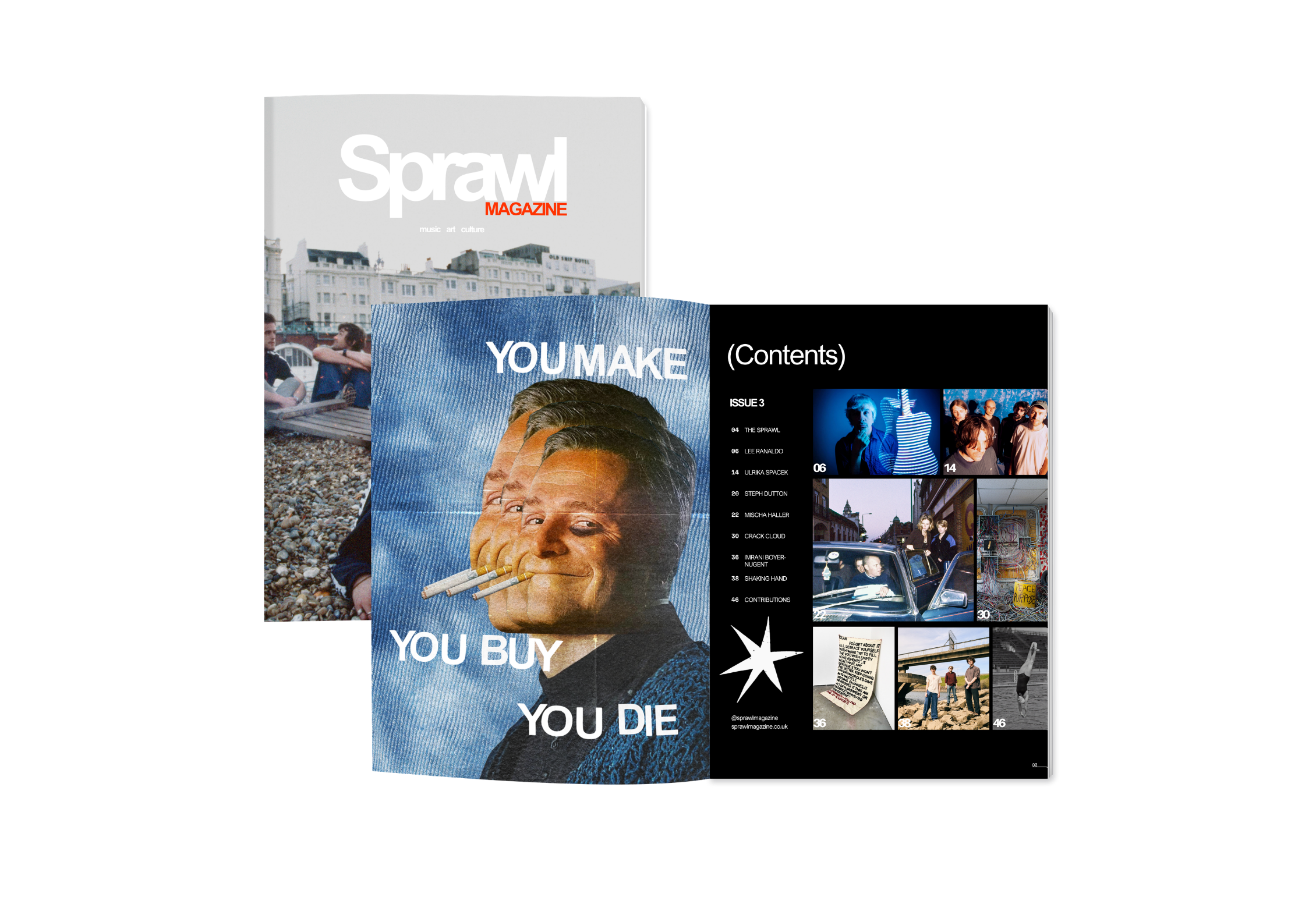 Sprawl Magazine Issue 3 contents