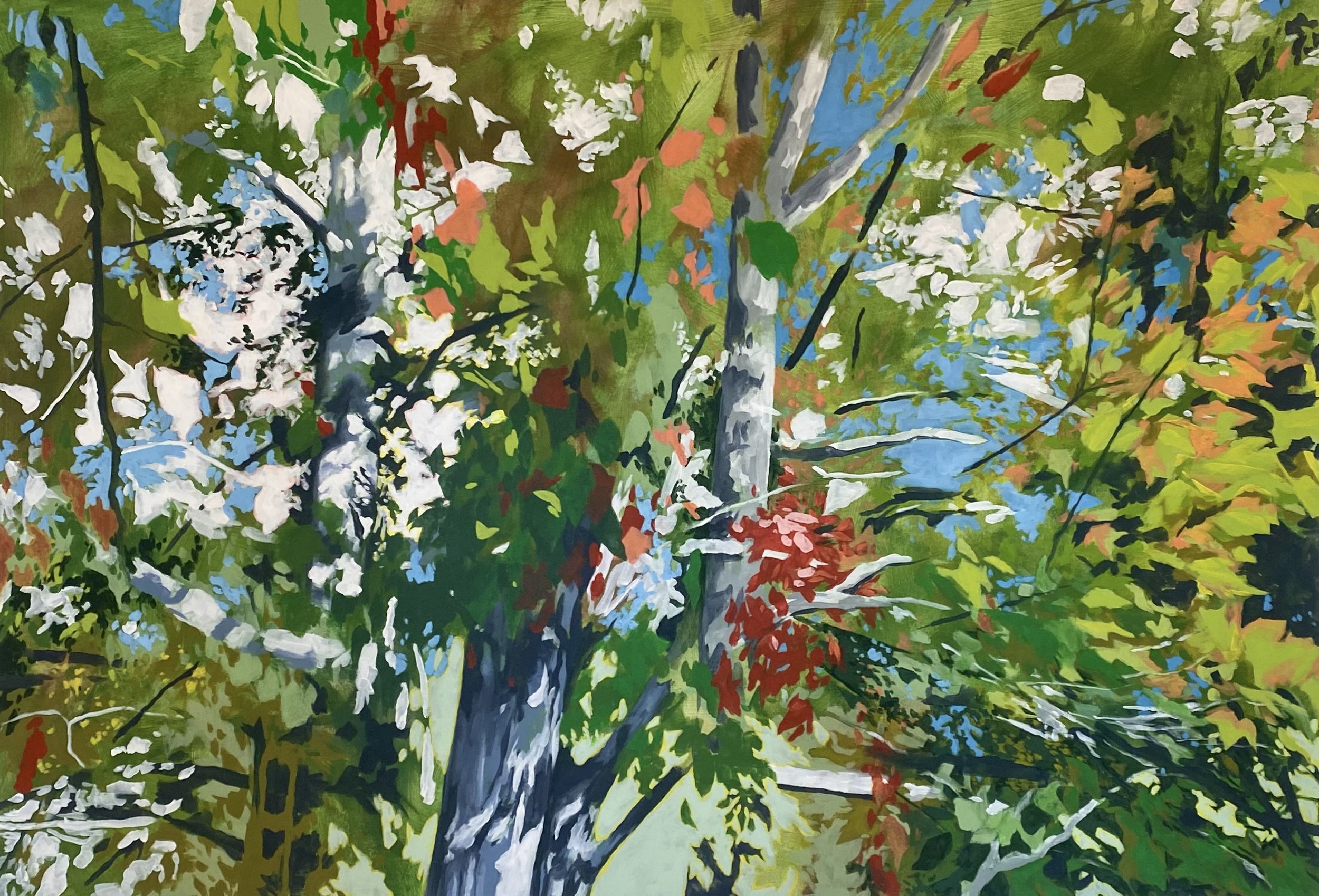 Fragmented Kaleidoscopal Canopy
70x48
acrylic on canvas
2024