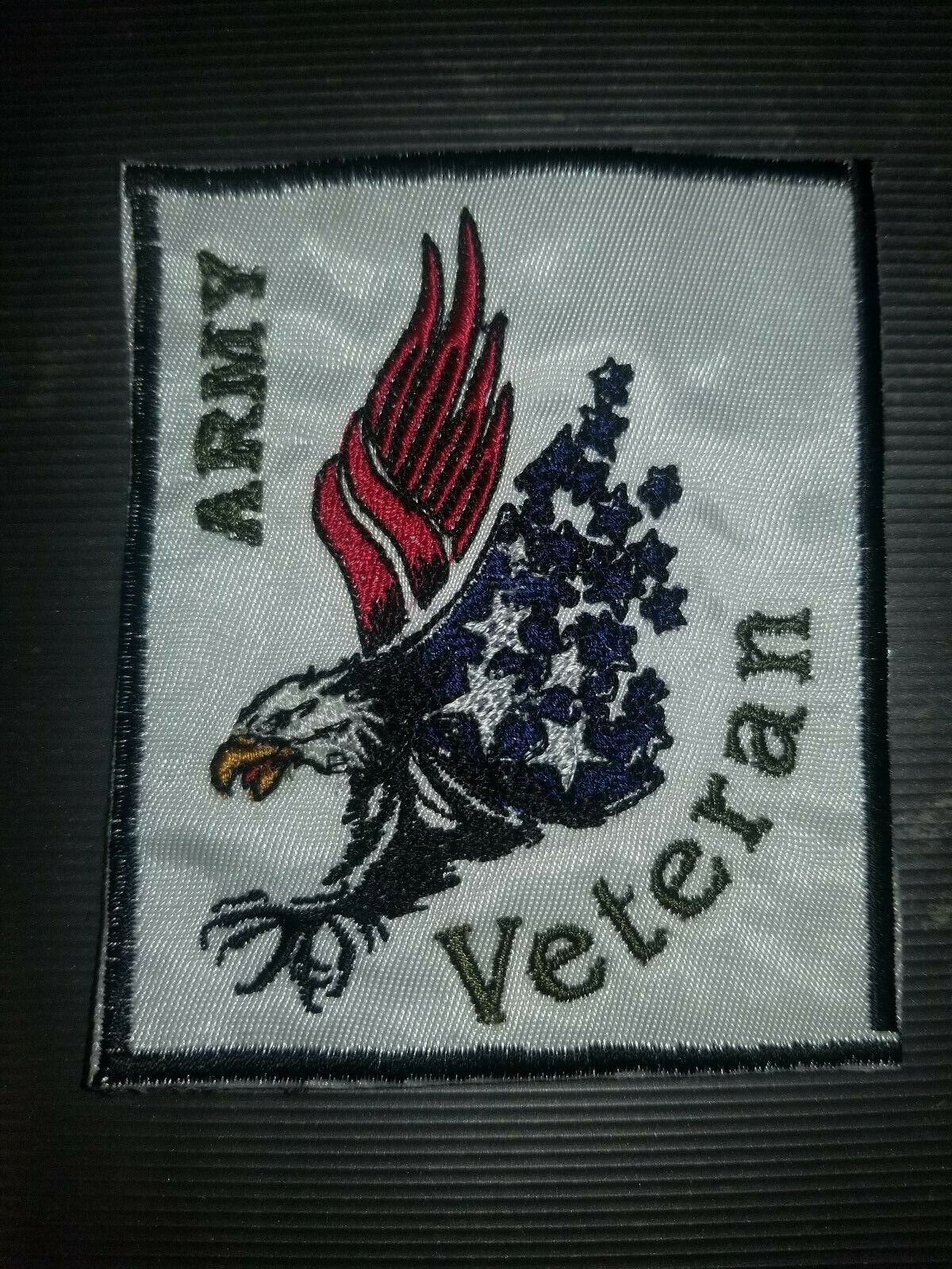 "Army Veteran" sew on/iron on patch 10116