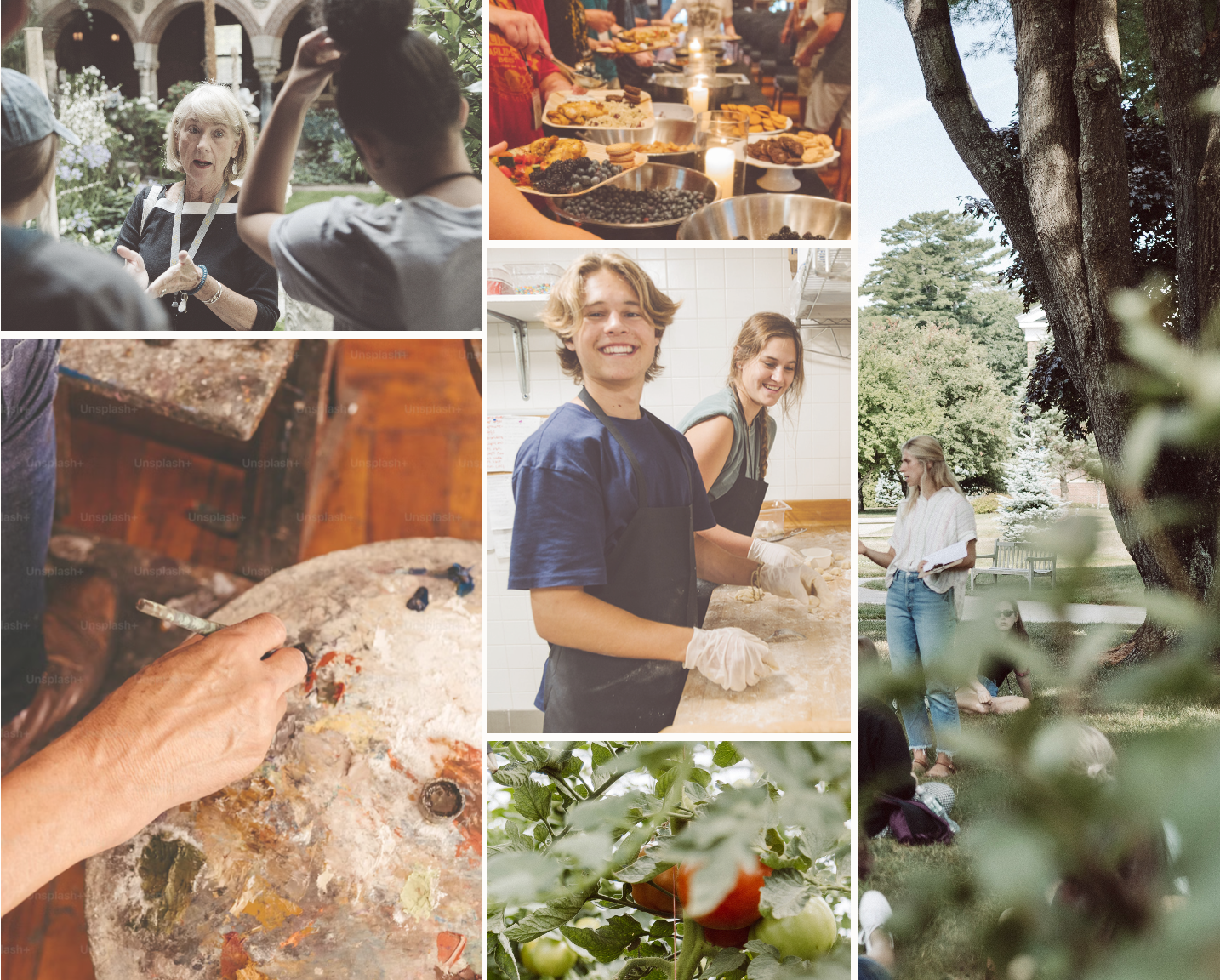 christian high school students, art, baking, cooking, integrated learning, Christian curriculum