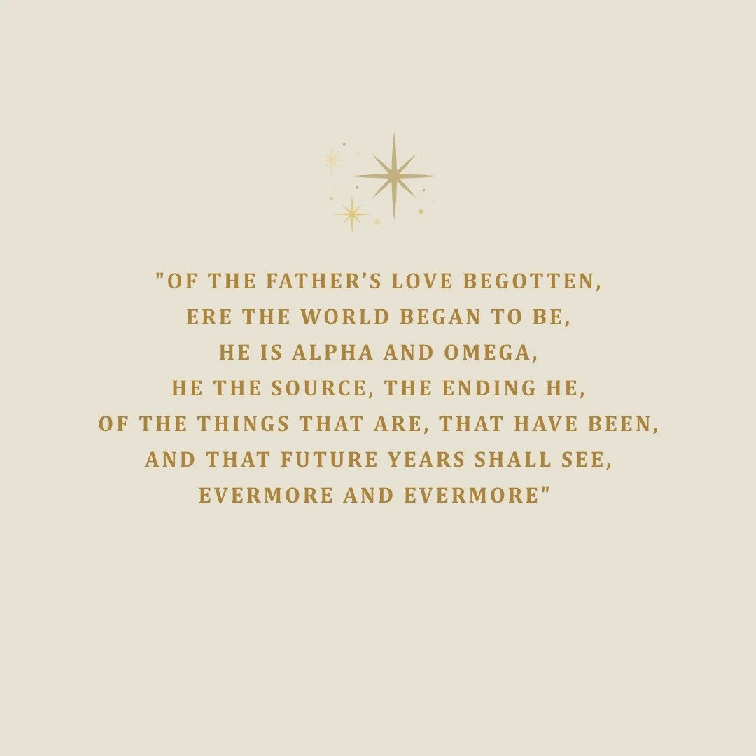 &ldquo;The Lord is coming, always coming. When you have ears to hear and eyes to see, you will recognize him at any moment of your life. Life is Advent; life is recognizing the coming of the Lord.&rdquo; &ndash; Henri Nouwen

We have been singing, &l