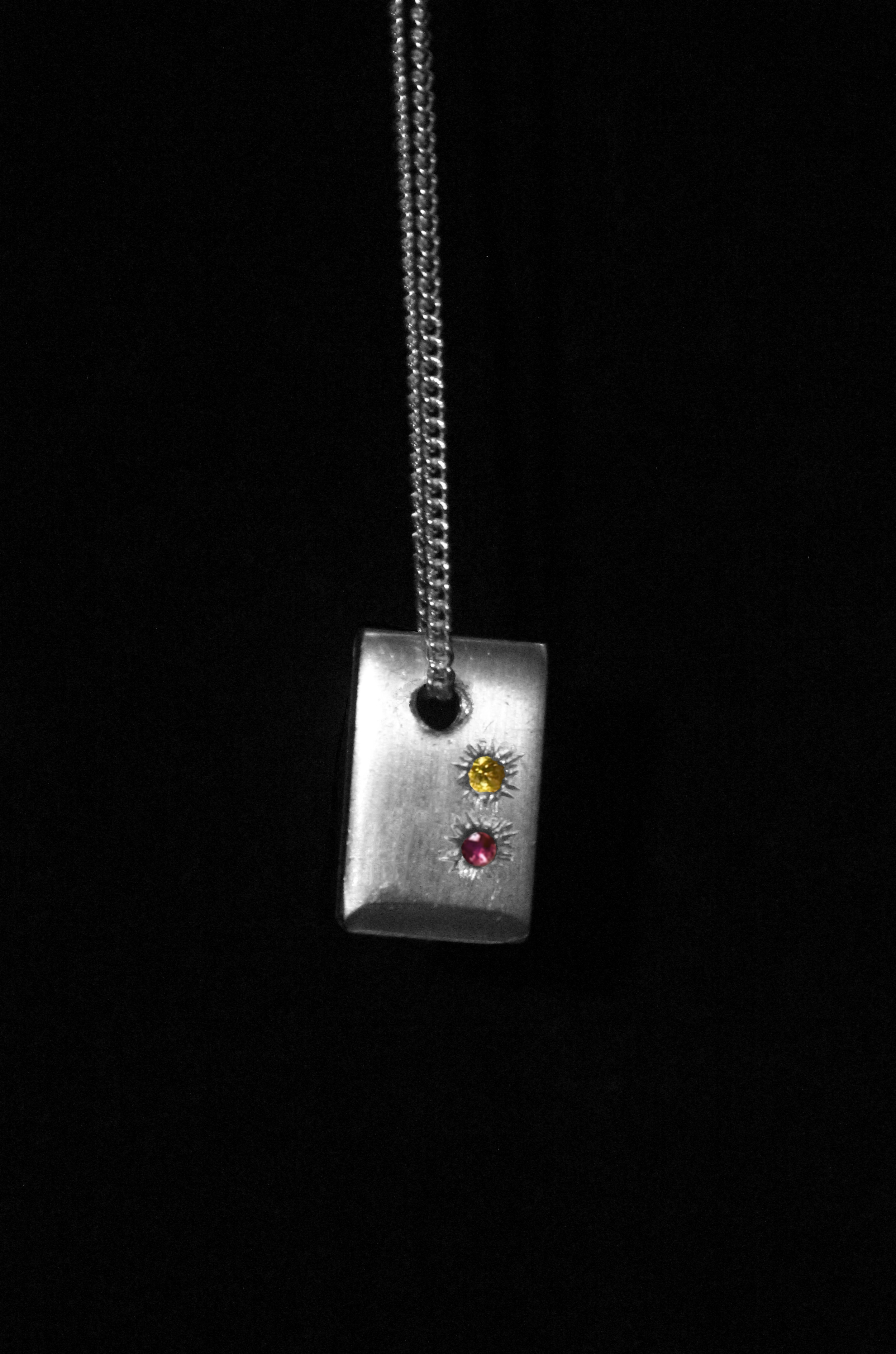 Ruby & Yellow Sapphire Tag