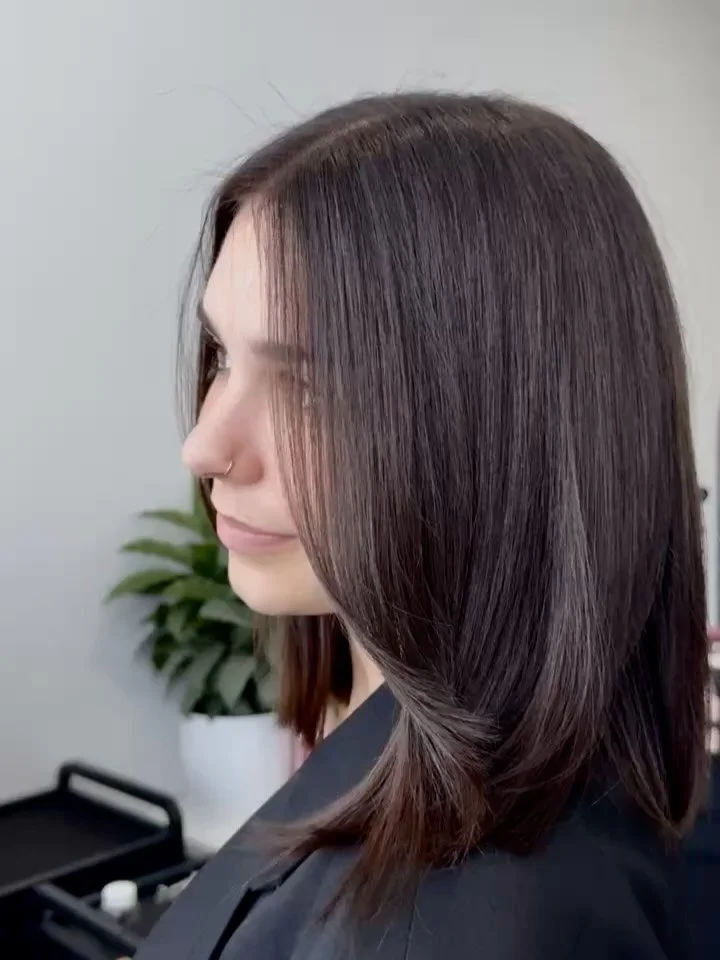 The ultimate hair blow up ✨🤎
Soft, rich brunette tones paired with a healthy cut will always hit different

Ready for your hair reset?
Appointments available, book online 🤎
.
.
.
Stylist - @portiarose.hair 
Using - @oandm_pro