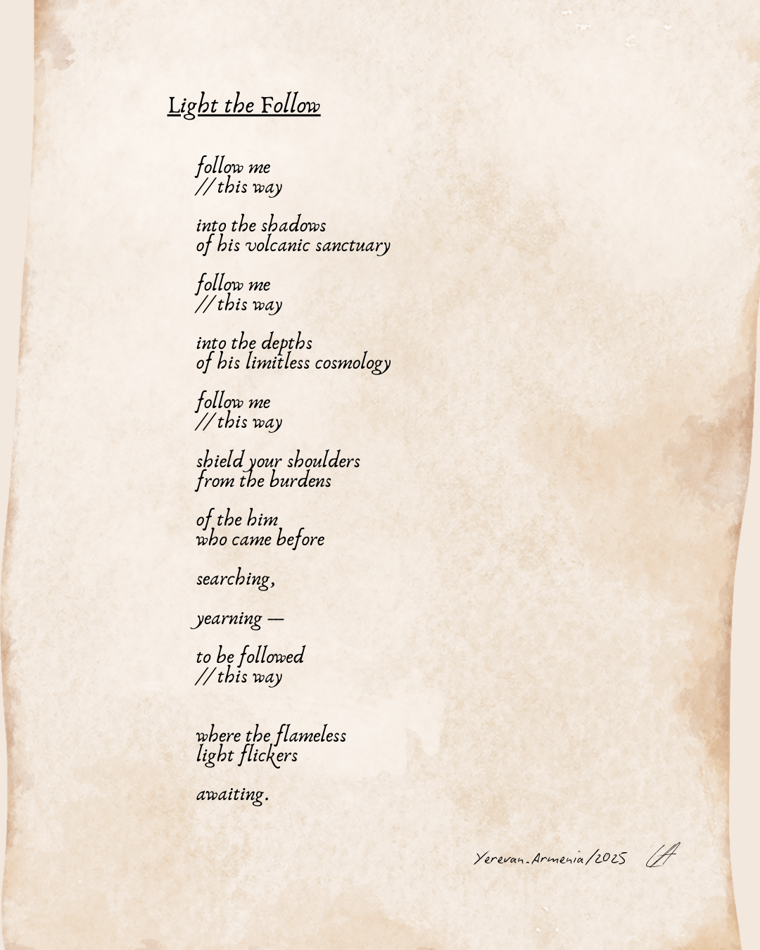 Week 1 land based poem– monastery on Armenian soil – Living Archive Diaspora field notes notebook – Living Archive membership