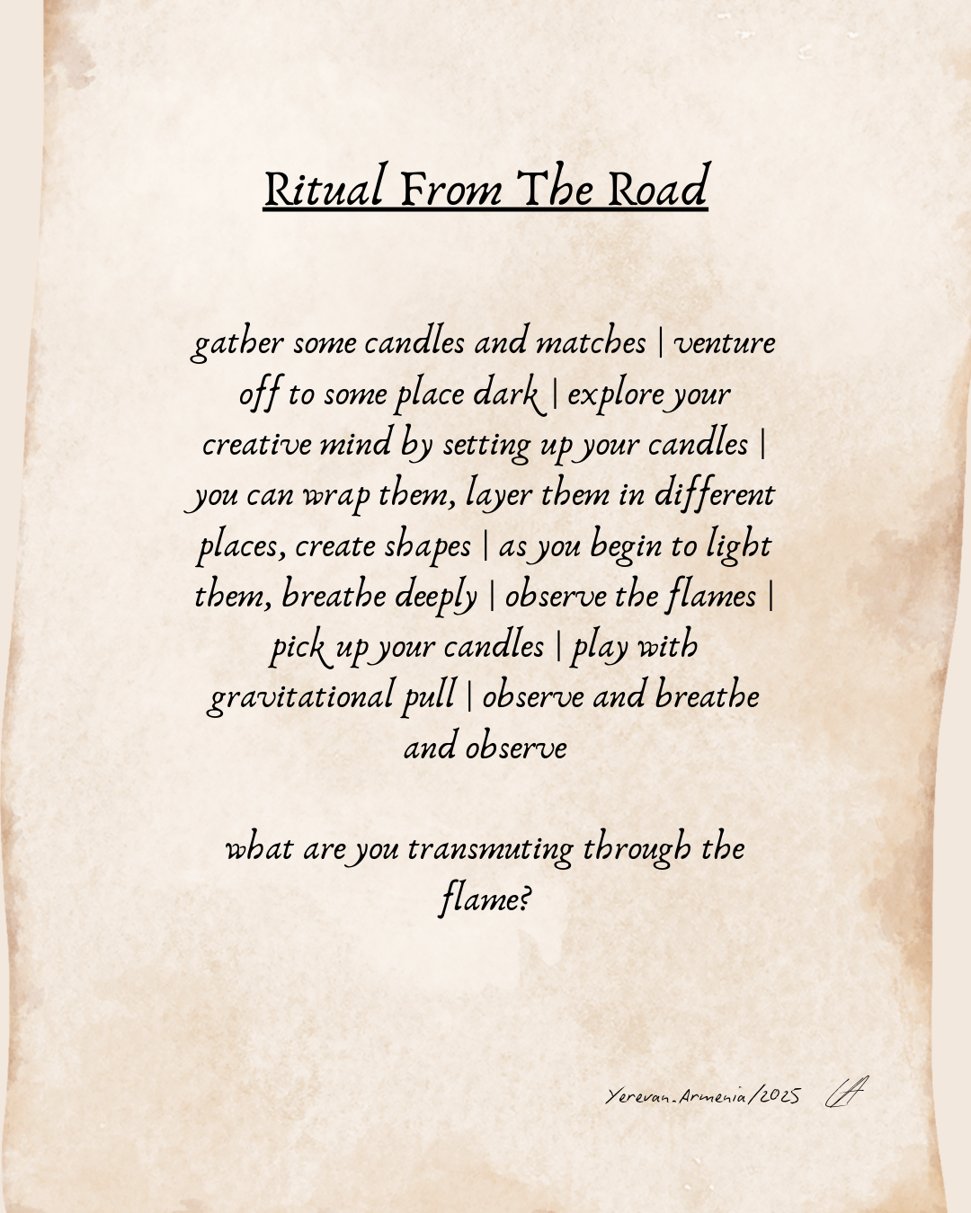 Week 1 Armenian ritual– monastery on Armenian soil – Living Archive Diaspora field notes notebook – Living Archive membership