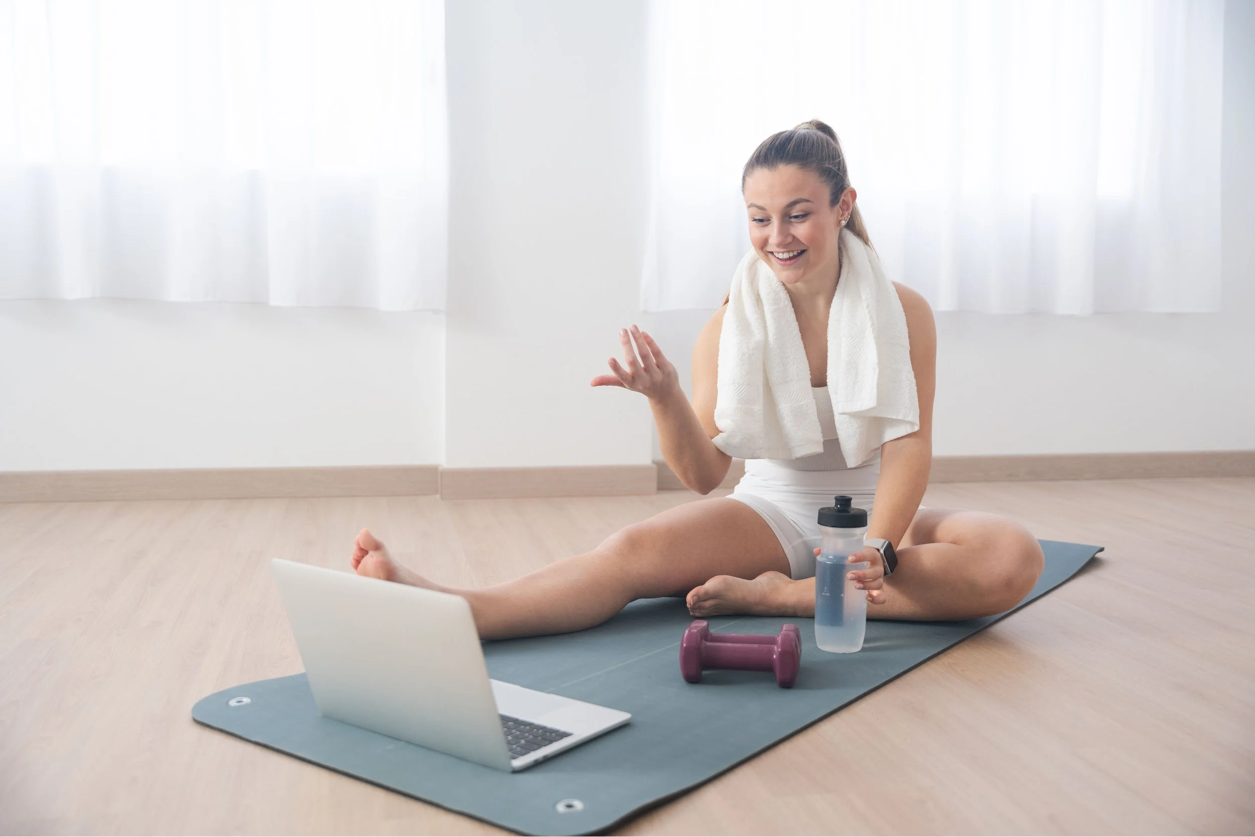 wellness coach having a virtual conversation