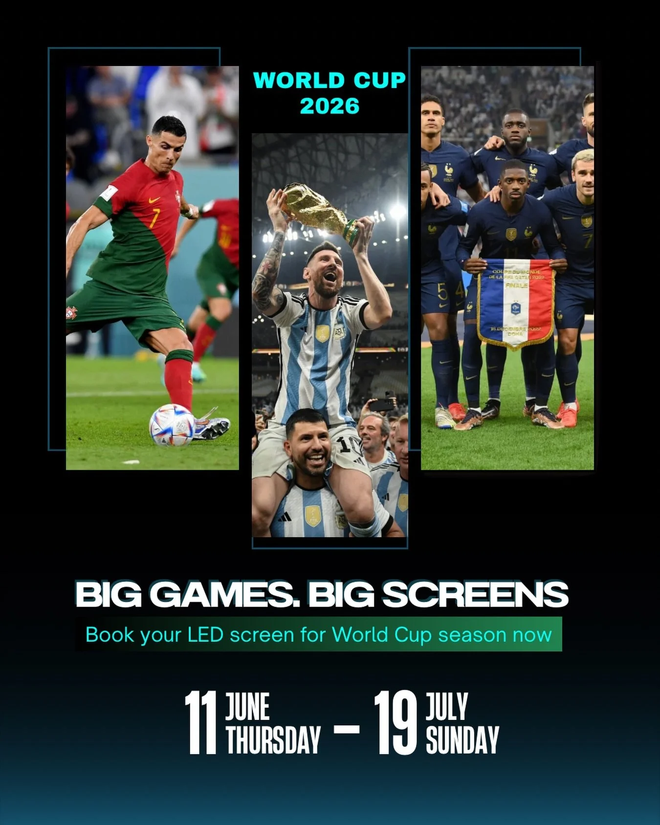 World Cup matches are better on a big screen. If your venue is planning to stream the tournament, we can help you set it up the right way.

Now booking LED screens for the 2026 tournament.

#WorldCup2026 #OttawaLEDWall #LEDWall #SportsBar #watchparty