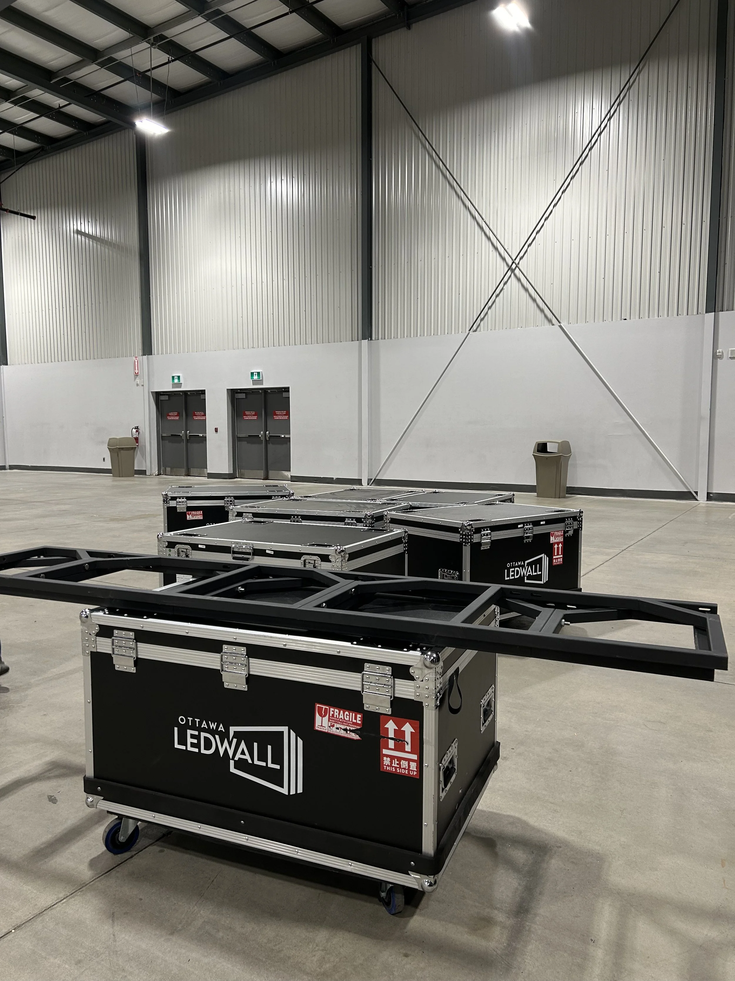 Technical setup of LED walls at ottawa