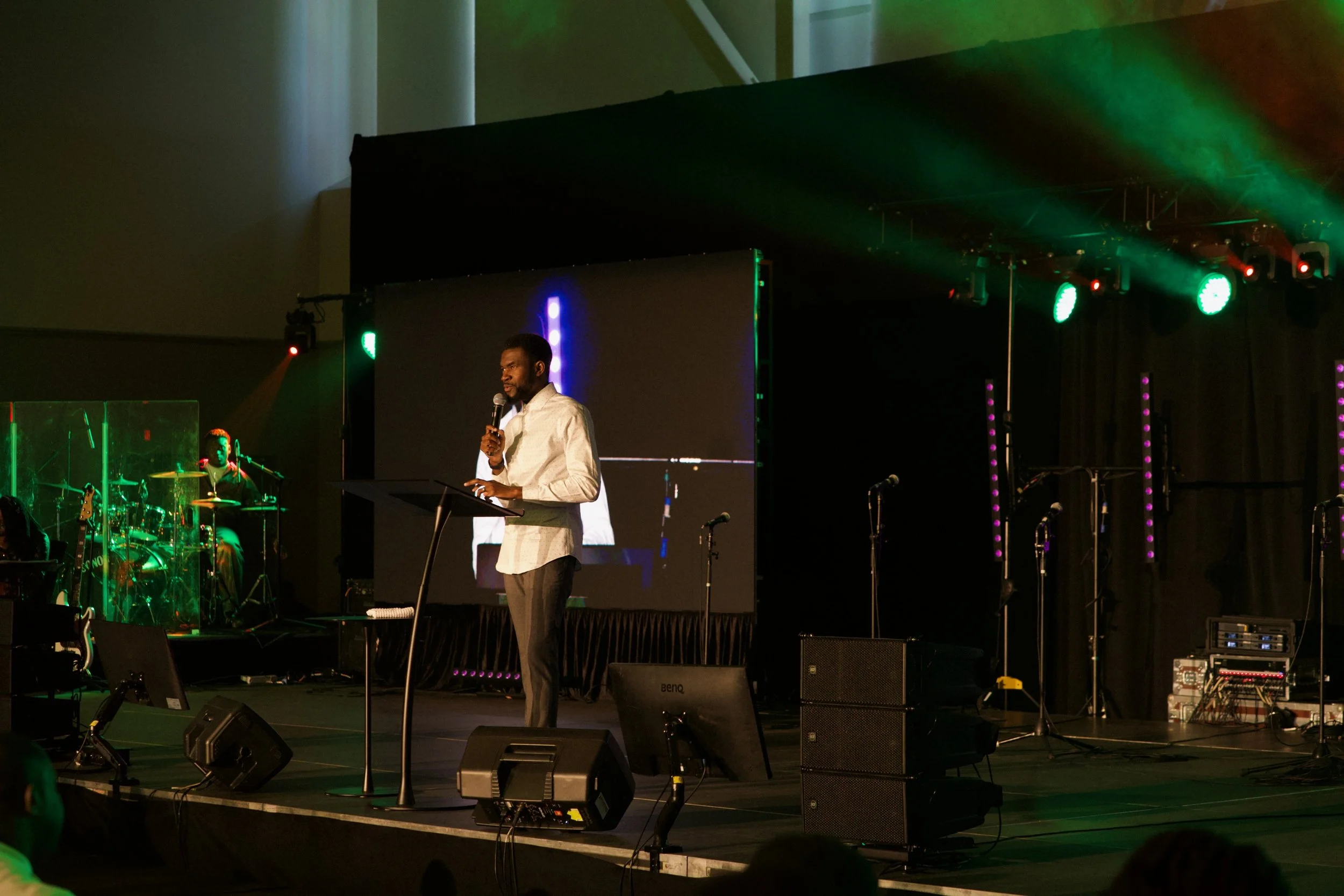 Church LED wall setup