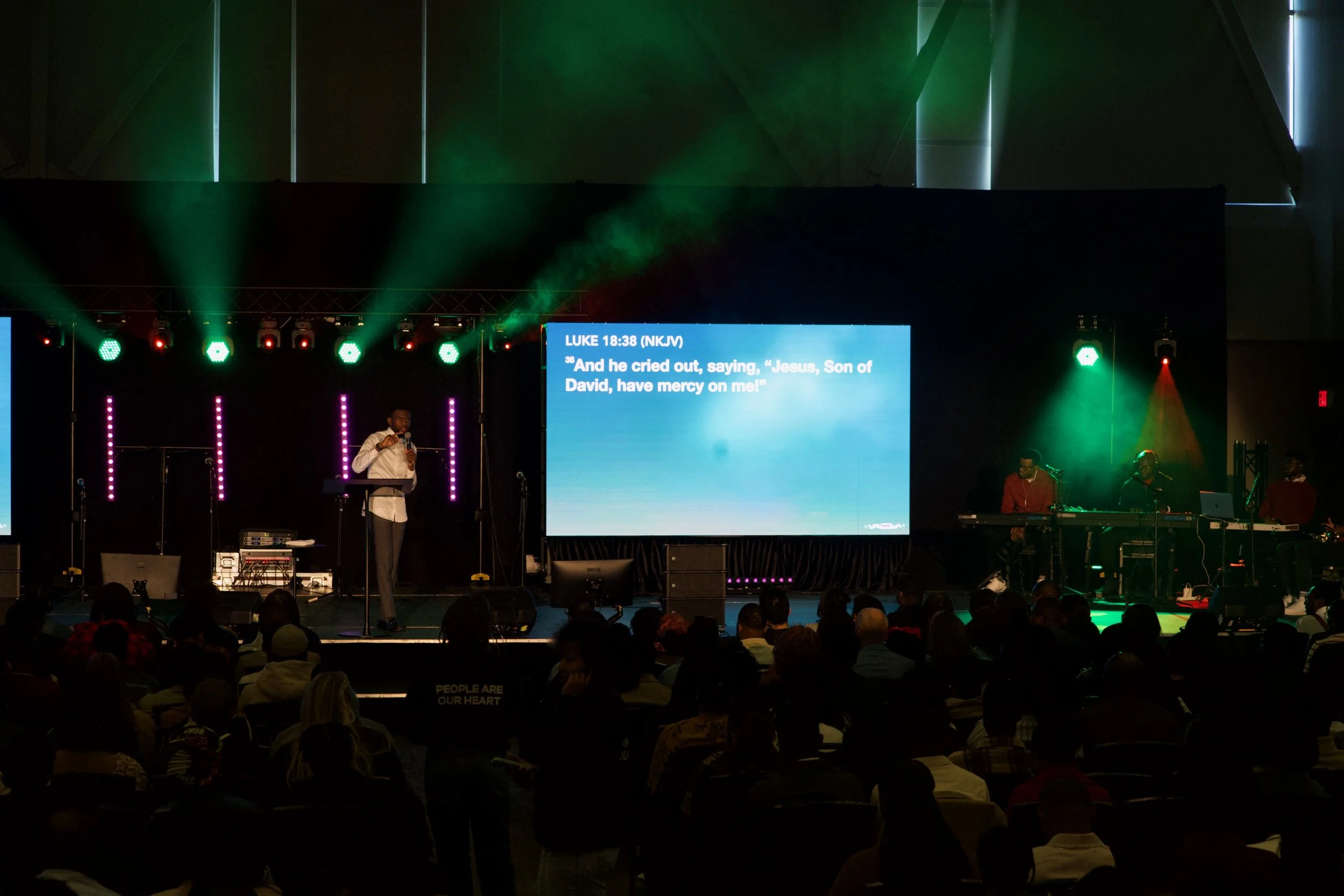 Church LED wall setup