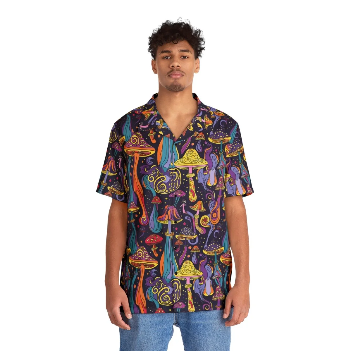 Psychedelic Mushroom Festival Hawaiian Shirt — Undead Flamingo