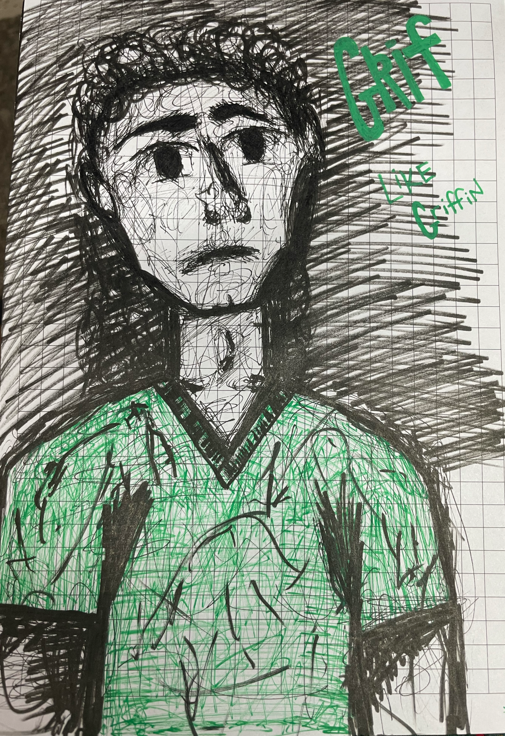 "Grif" [Acrylic Paint Markers & Micron Pens on Paper] (2025)