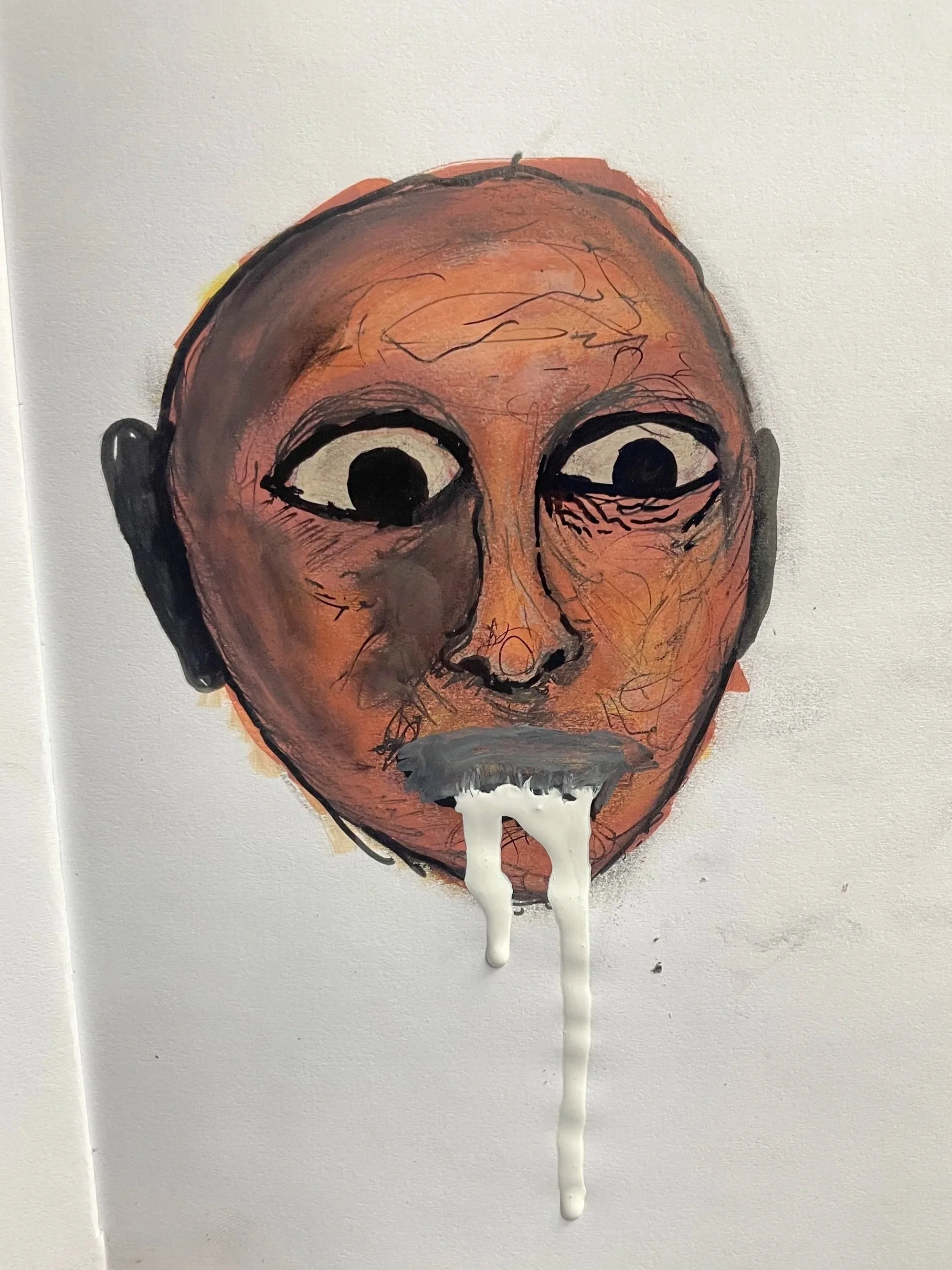 "Rabid" [Acrylic Paint Markers on Paper] (2025)