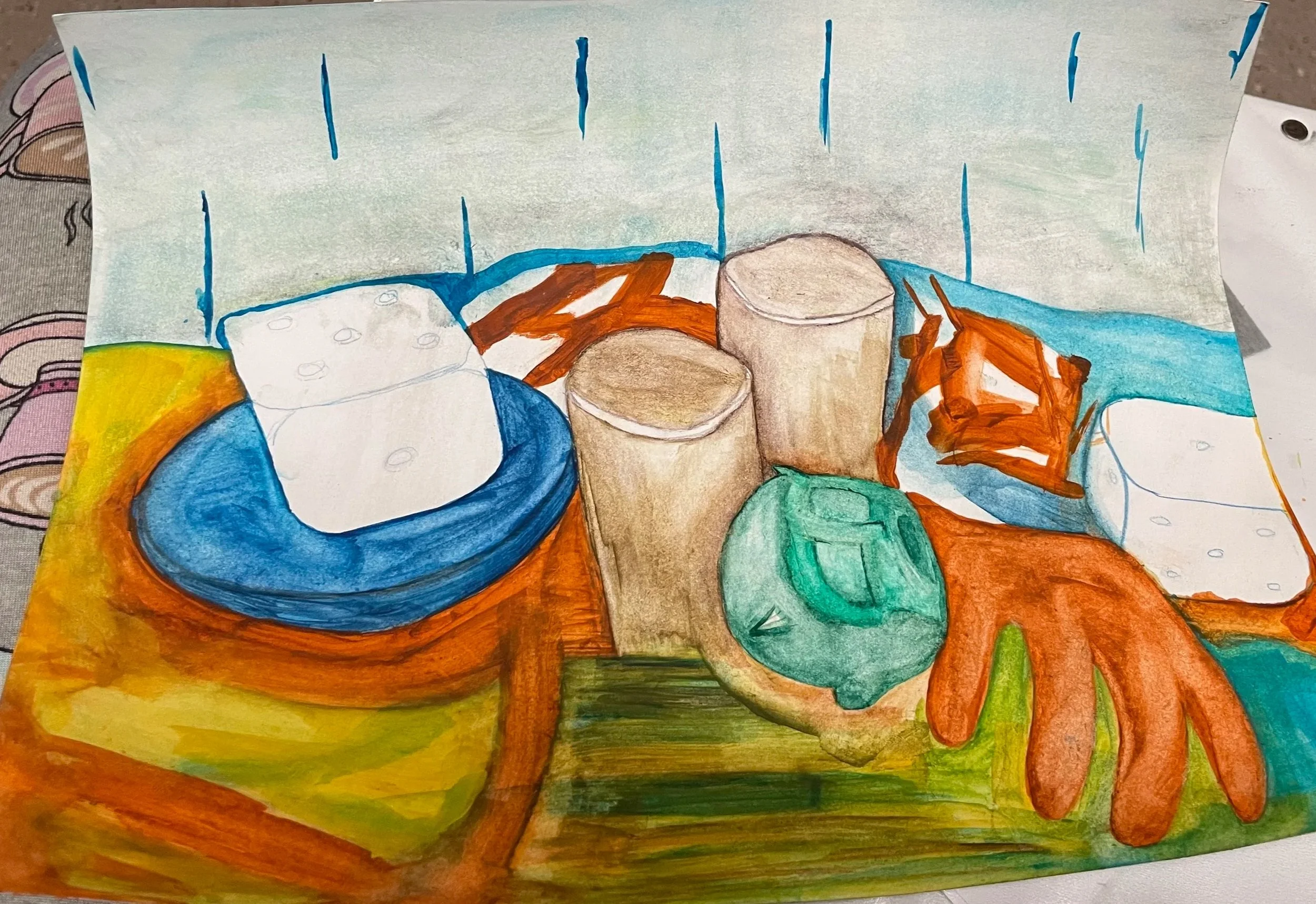 "Paralysis" [Watercolor Paint on Paper] (2025)