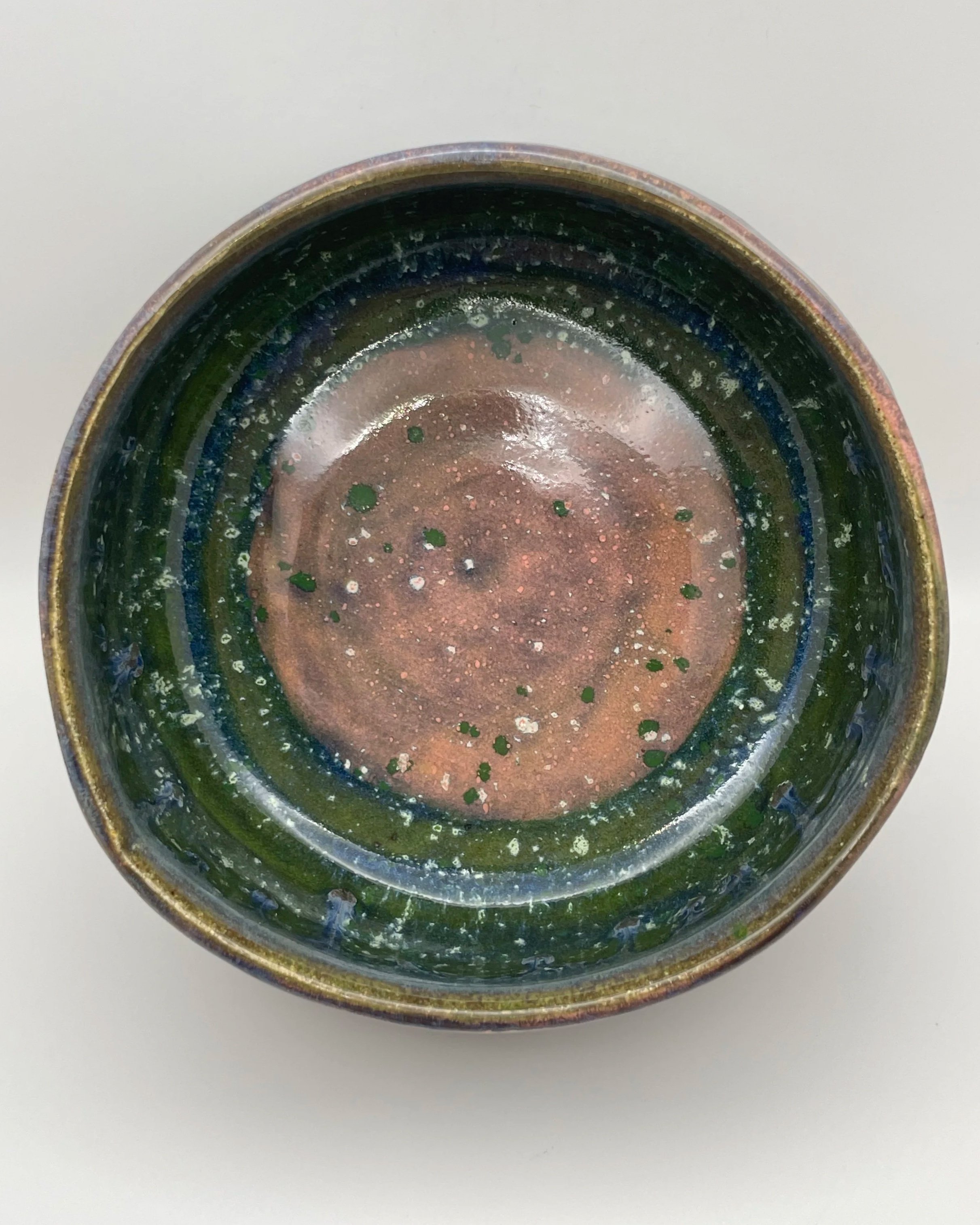 "Green Sequence Bowl" [Cone 10 Reduction] (2024)