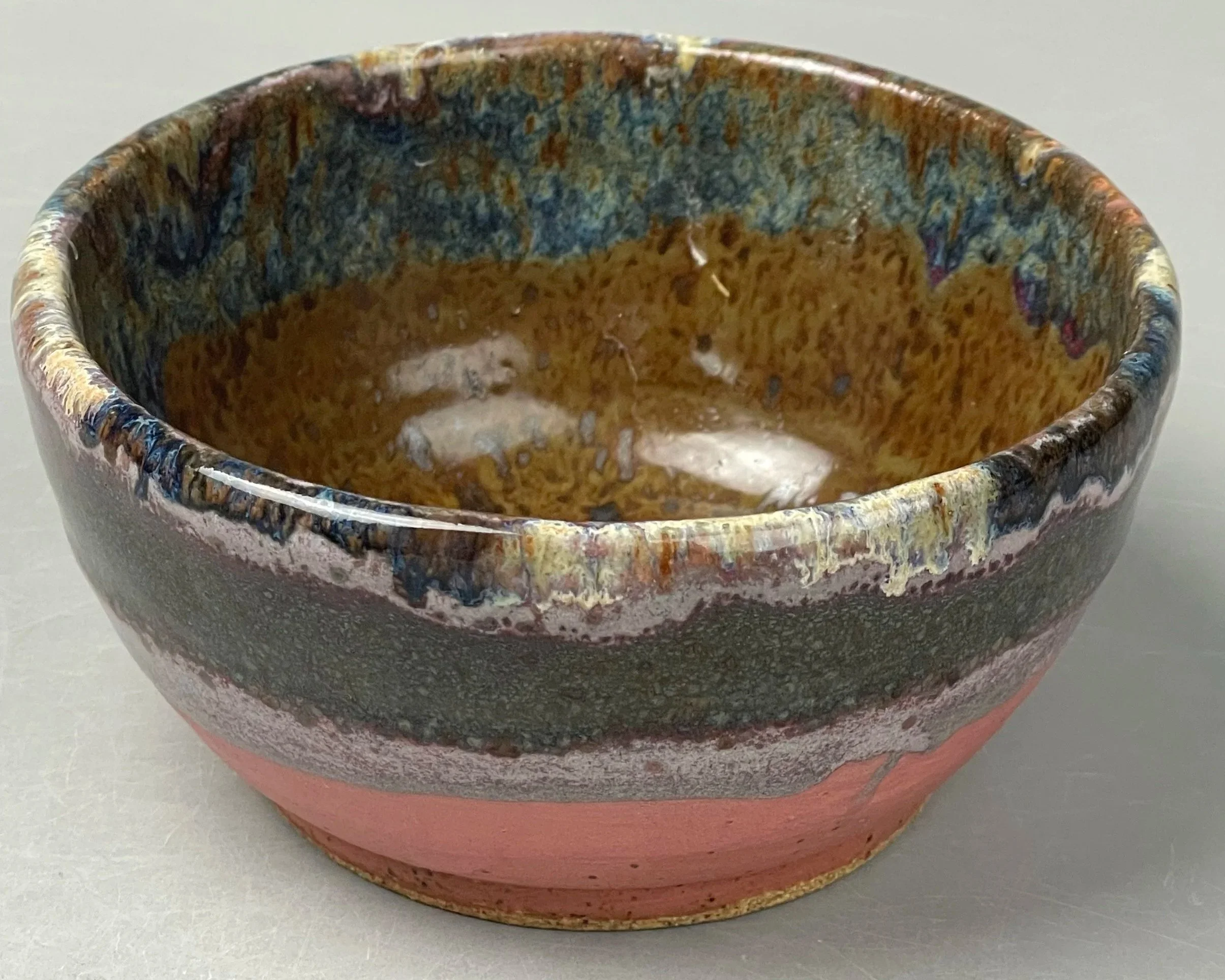 "Pink Sequence Bowl" [Cone 10 Reduction] (2024)