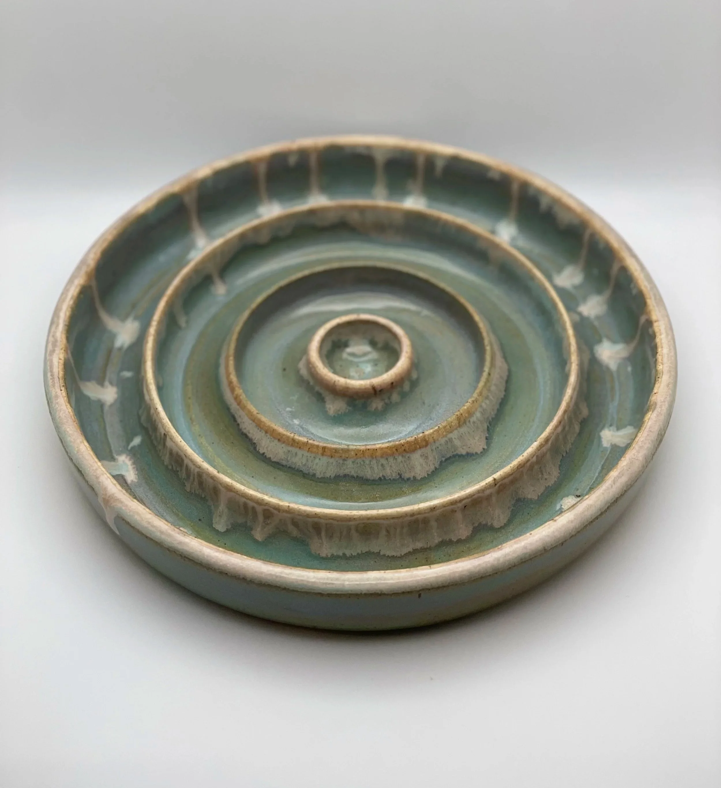 "4-Ring Slow Feeder Bowl" [Cone 6 Oxidation] (2025)