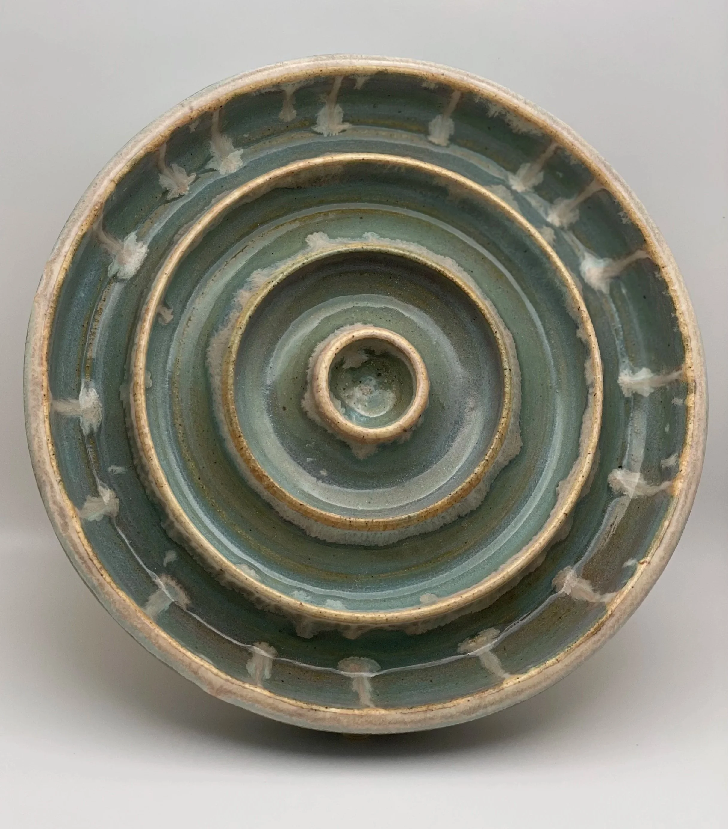 "4-Ring Slow Feeder Bowl" [Cone 6 Oxidation] (2025)