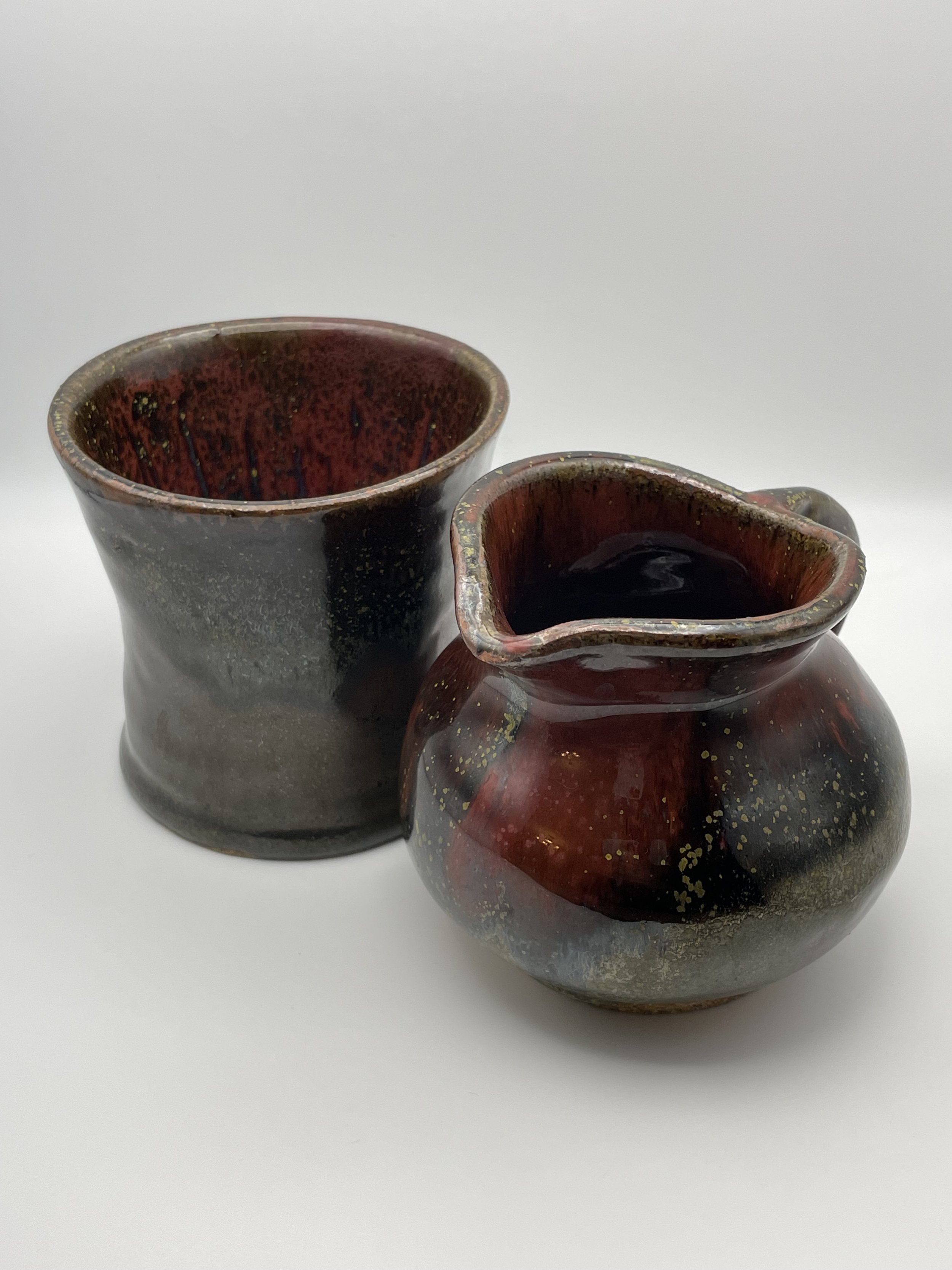 "Unquenched - Cup and Mini Pitcher" [Cone 10 Reduction] (2024)