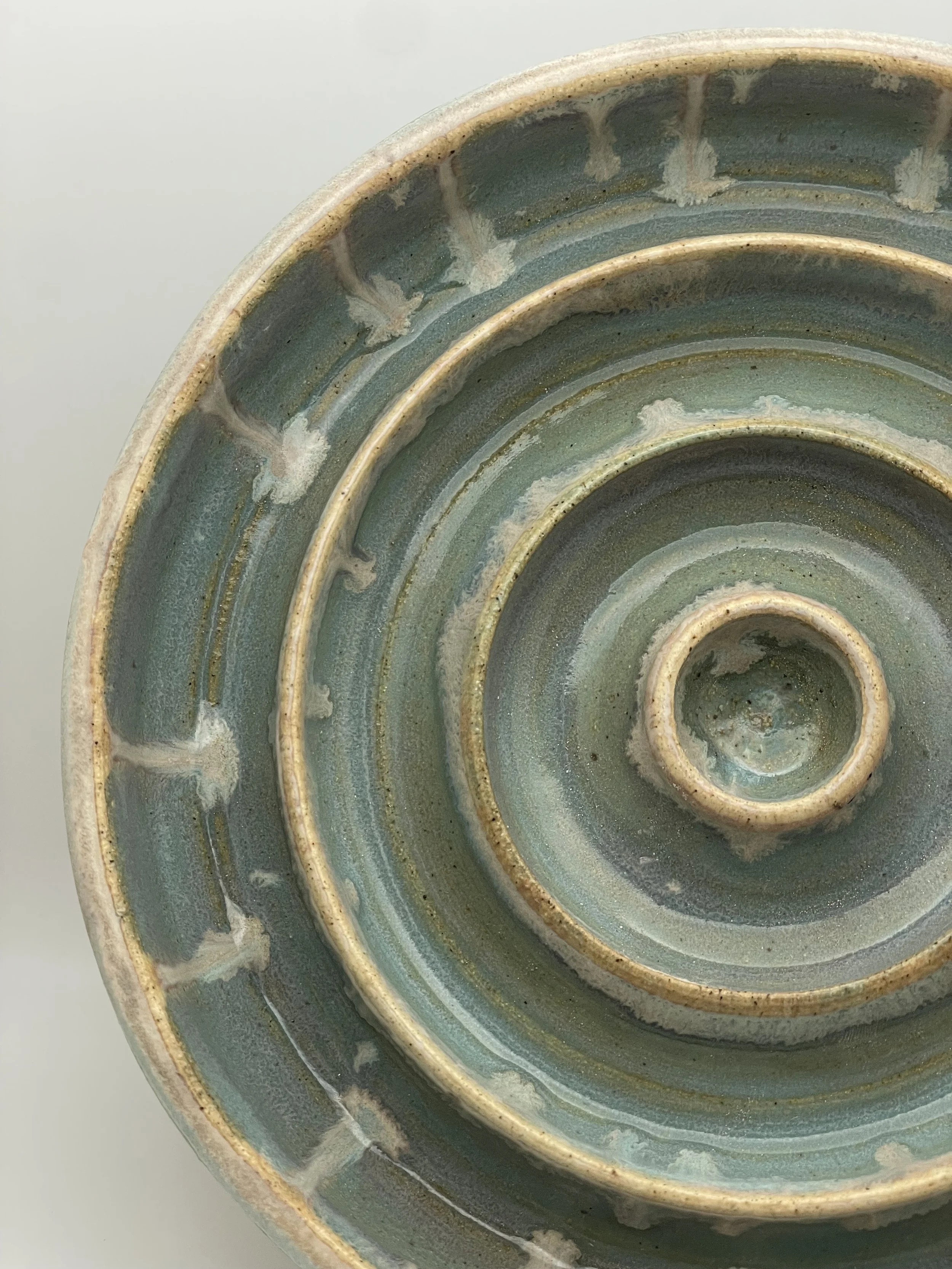 "4-Ring Slow Feeder Bowl" [Cone 6 Oxidation] (2025)