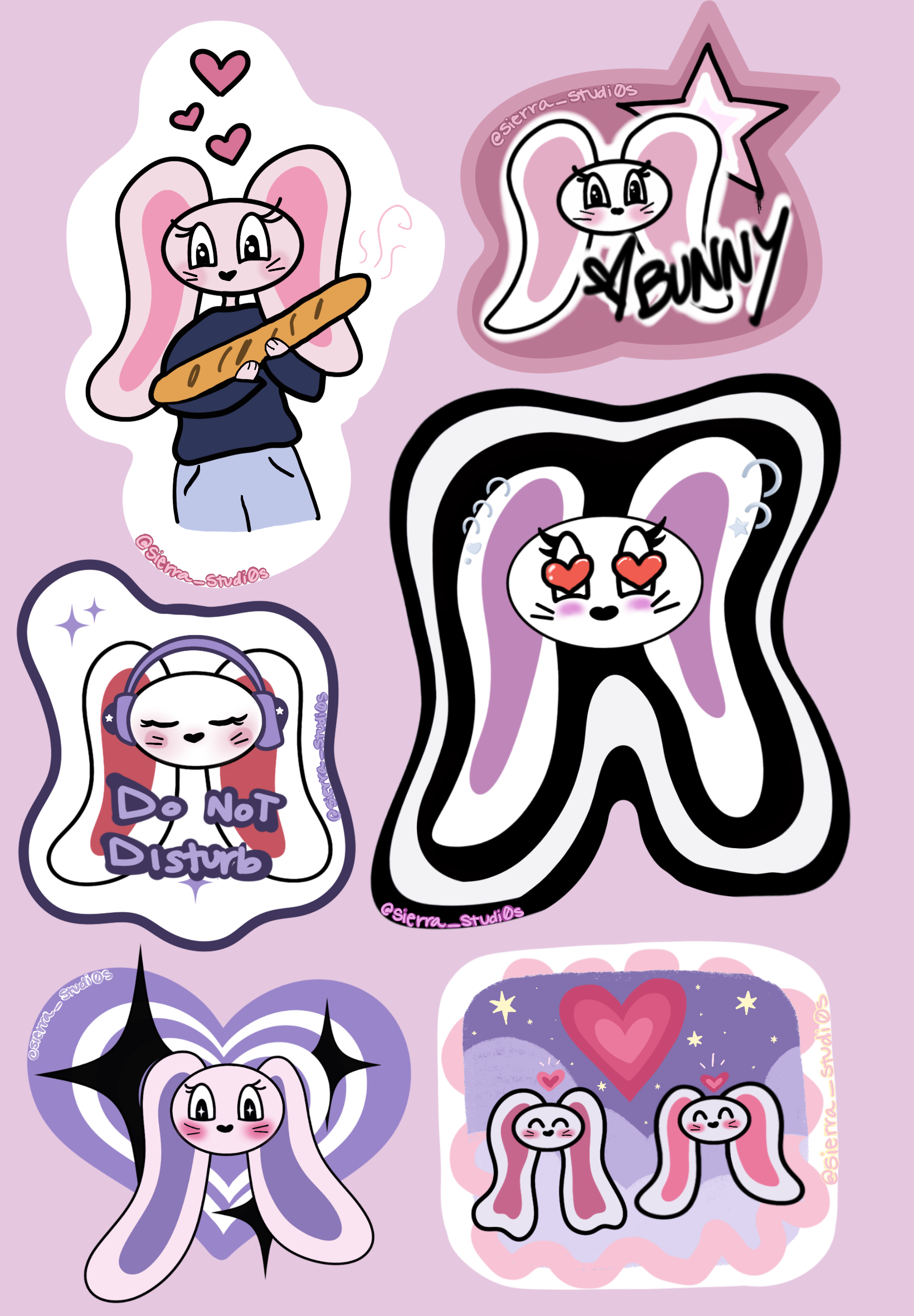 Bunny sticker sheet