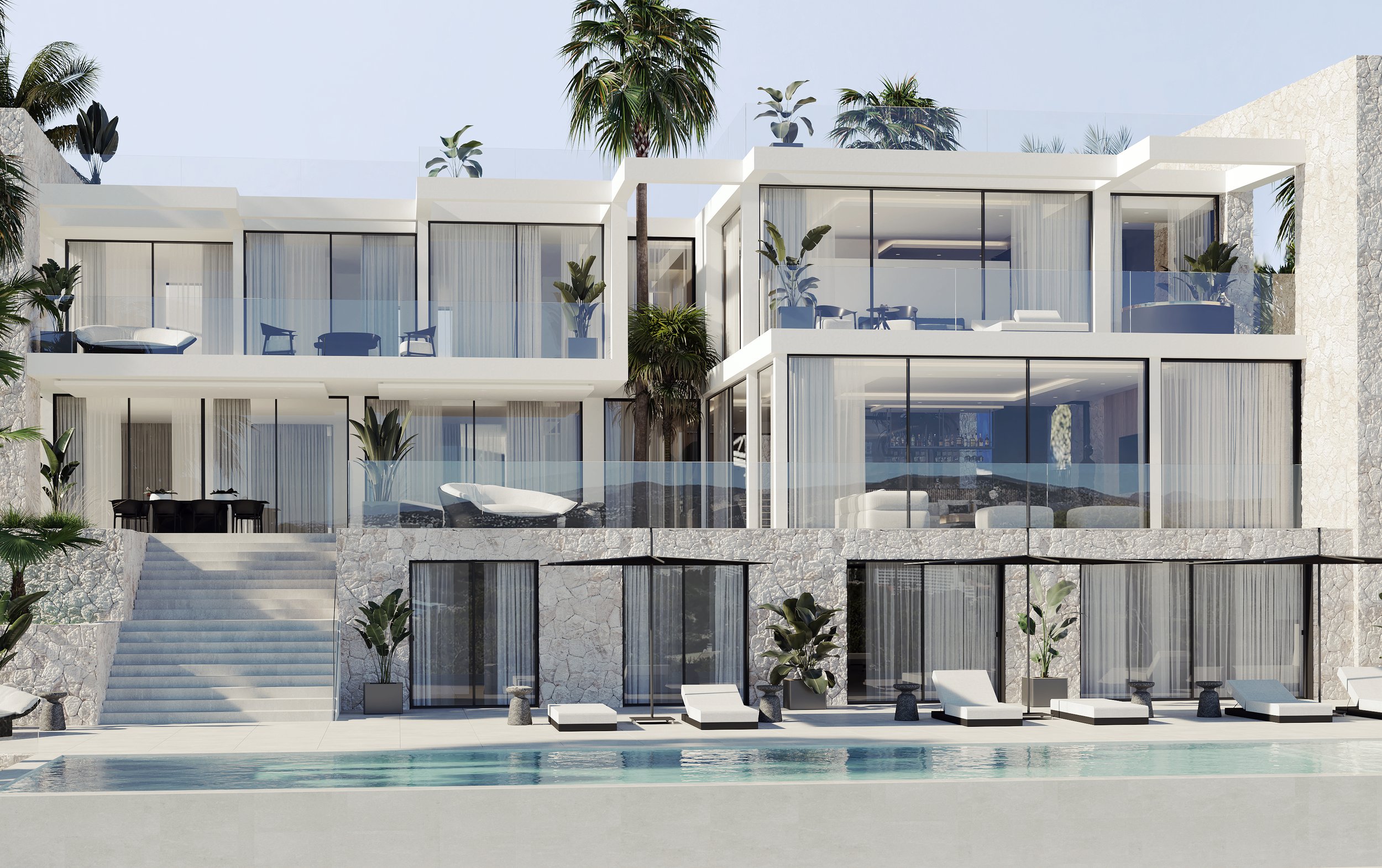 P029 New Construction: Amazing Villa with sea views in Cala Vinyes