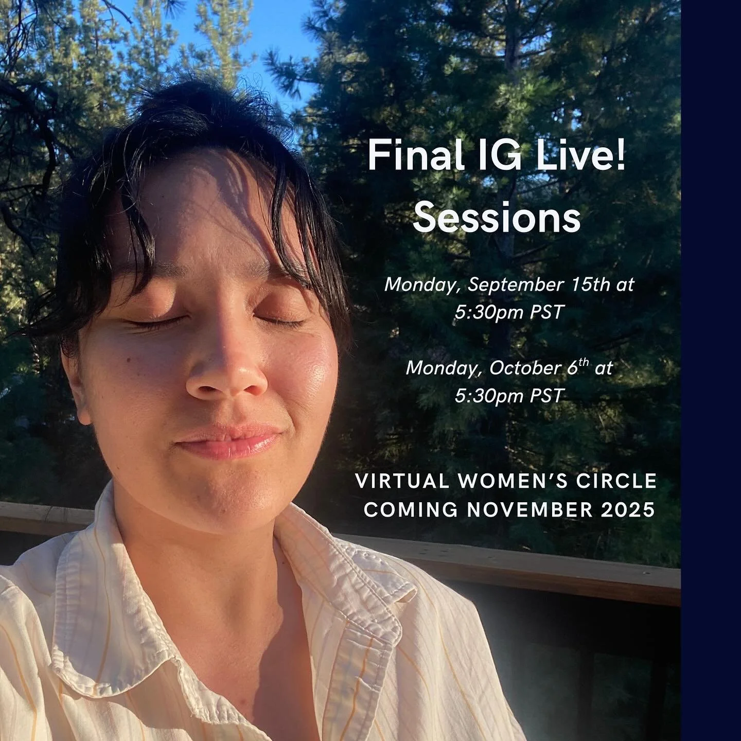 Coming into our last two conversations before November&hellip;⭕️

September Topic:
Sensuality is Not a Bad Word

October Topic (Final IG Live!):
Sacred Mental Health - Shifting from Girl to Woman

Our Virtual Women&rsquo;s Circle begins November 2025