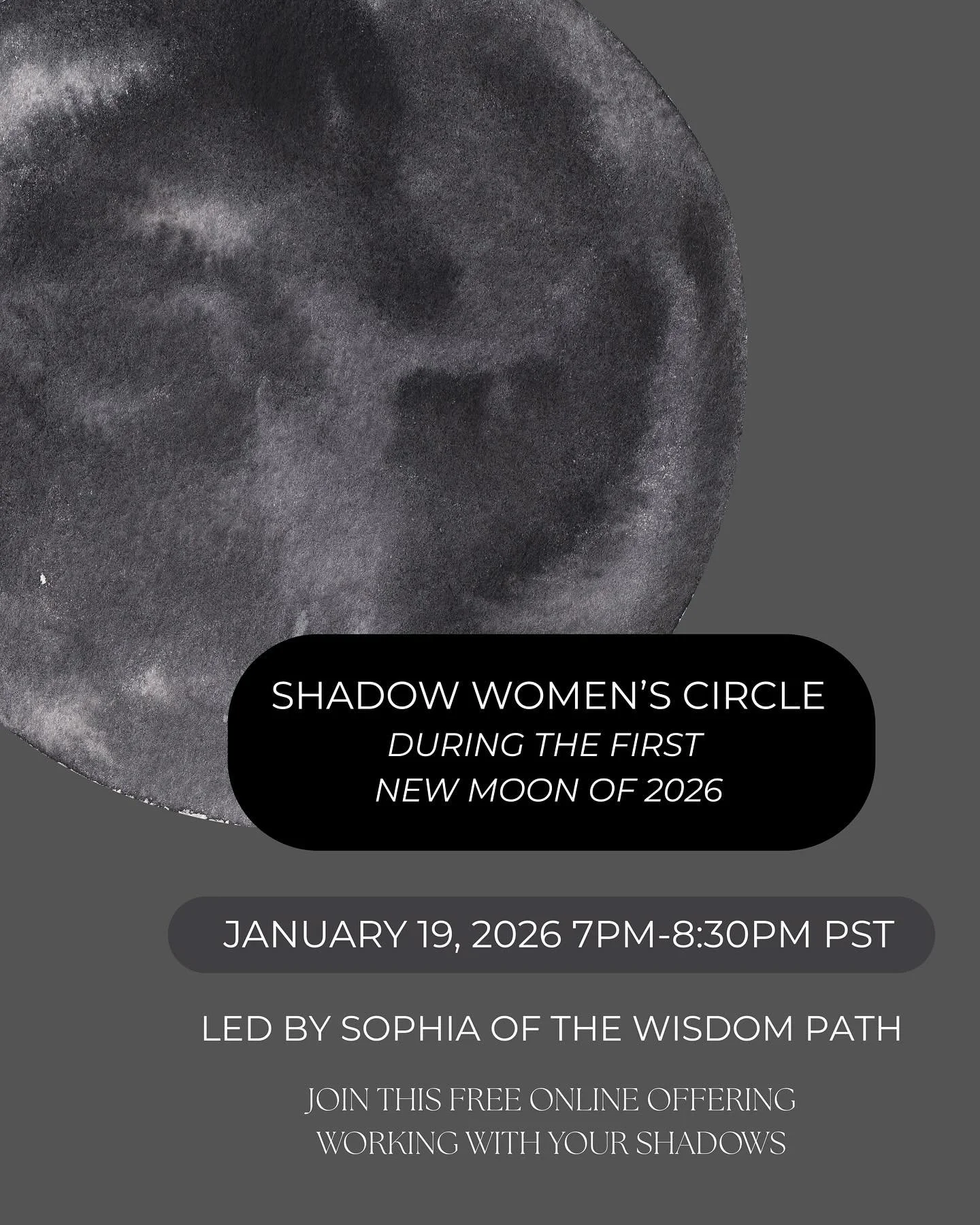 Come out from the shadows...🌑

2026 is the year you begin or continue to embody the parts of you that are hidden.

Working with the energy of the first new moon of 2026, the Capricorn new moon, you have the opportunity to take a small step towards i