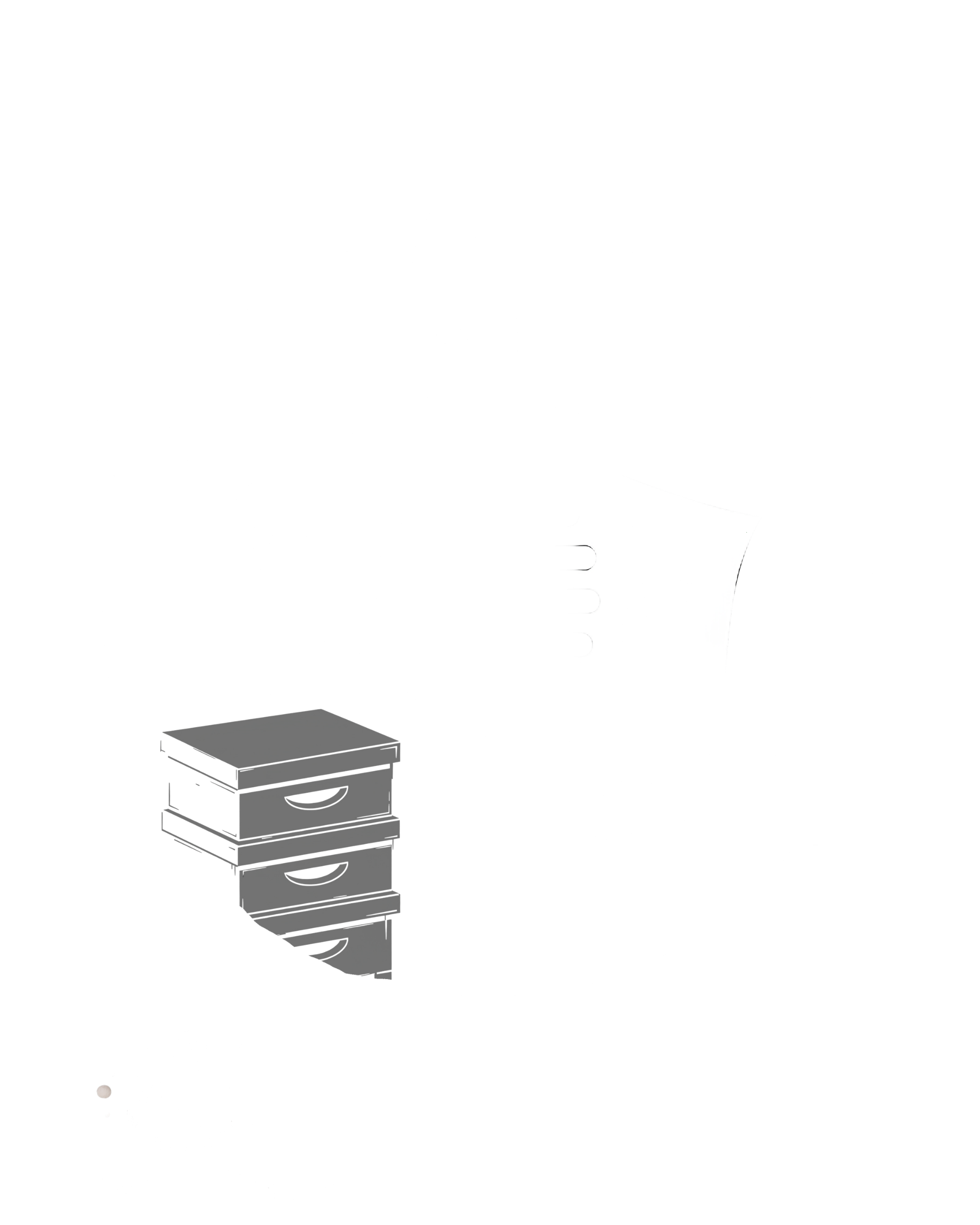 Black and white logo featuring a circular design with a bee hive box and tree with hanging hive. The text 'OPEN LENS CO.' is at the bottom.