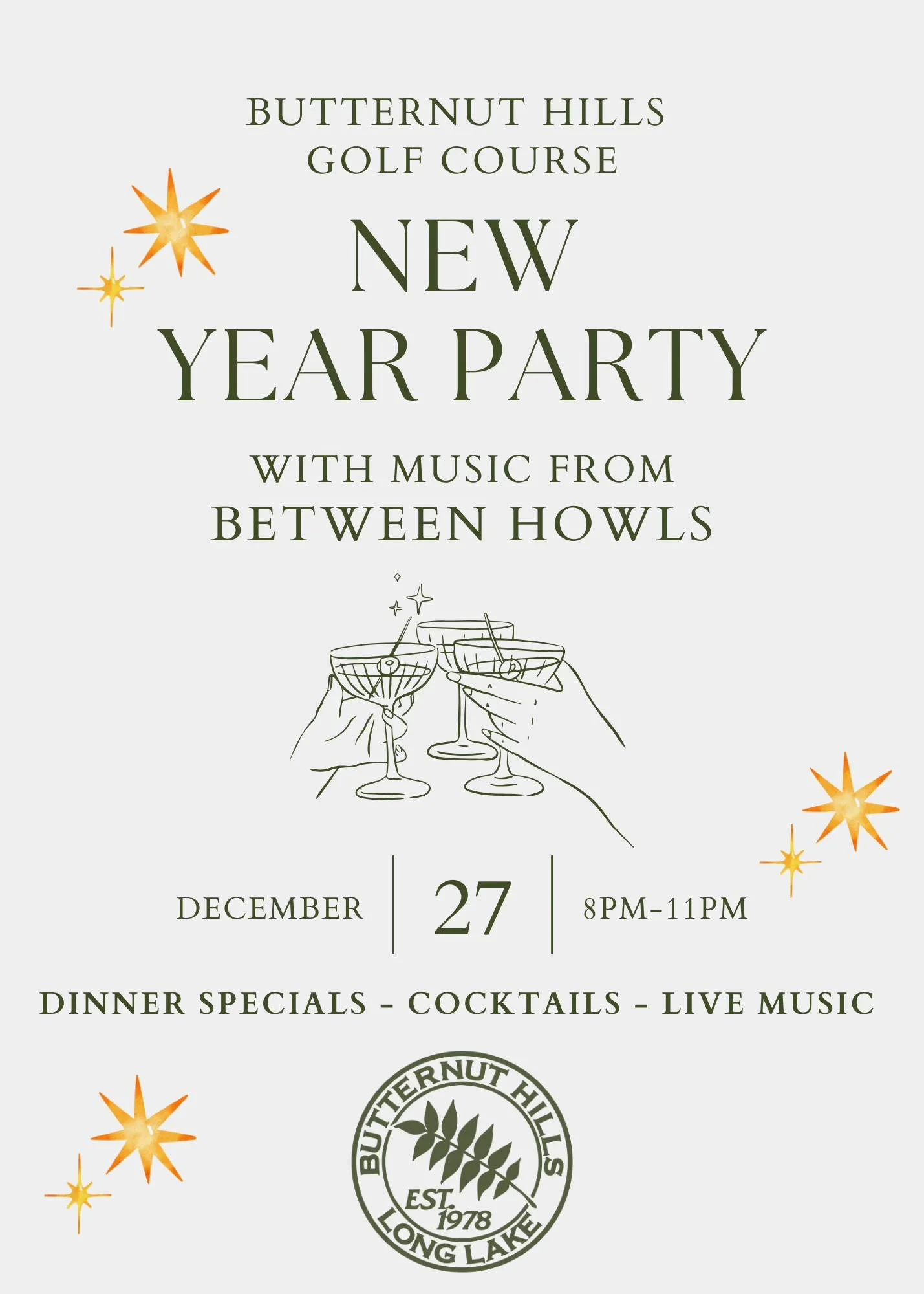 Butternut Hills- Early New Year Party