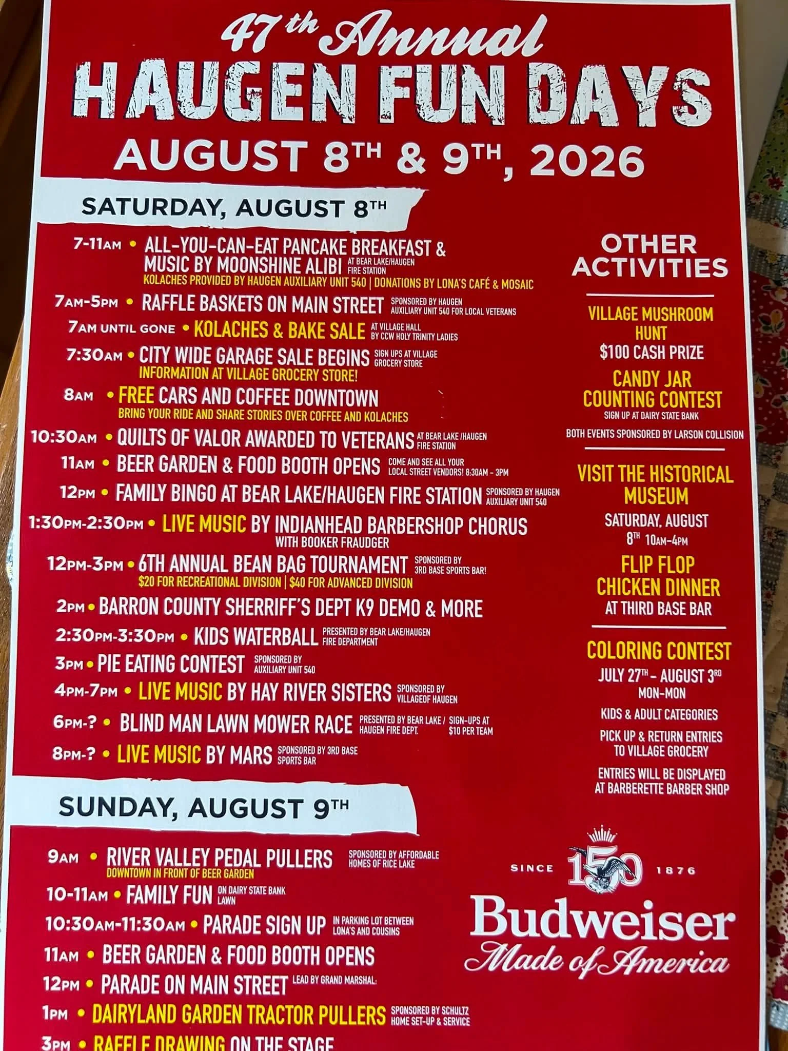 Haugen Fun Days -Sunday