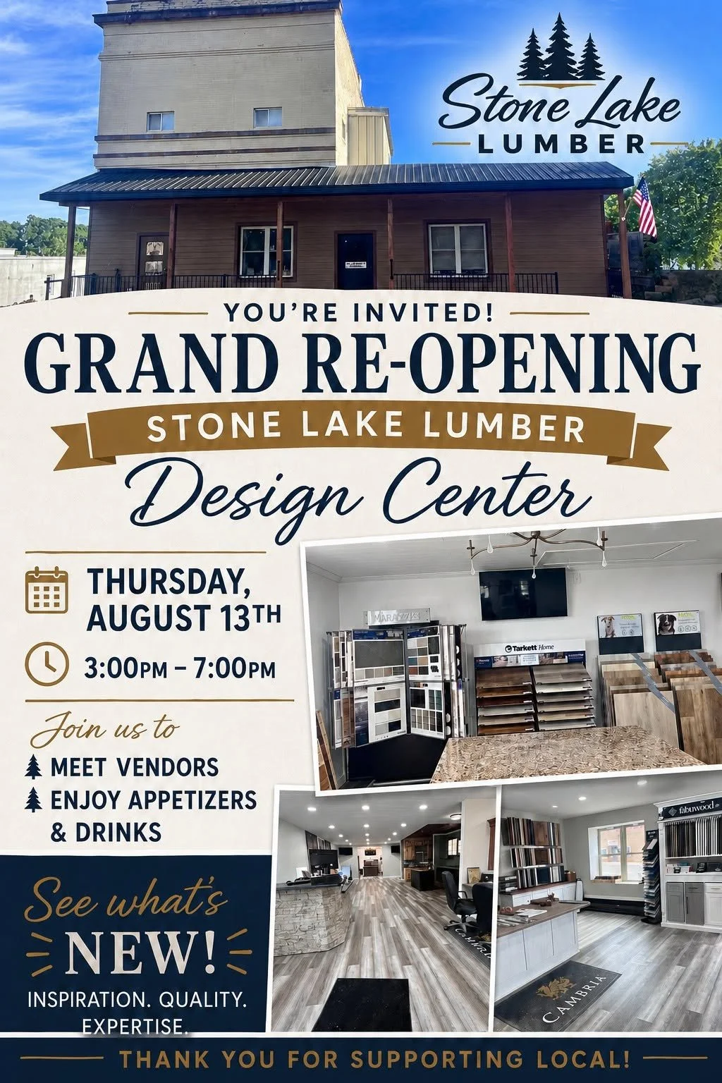 Stone Lake Lumber -Design Center -Grand Re-Open