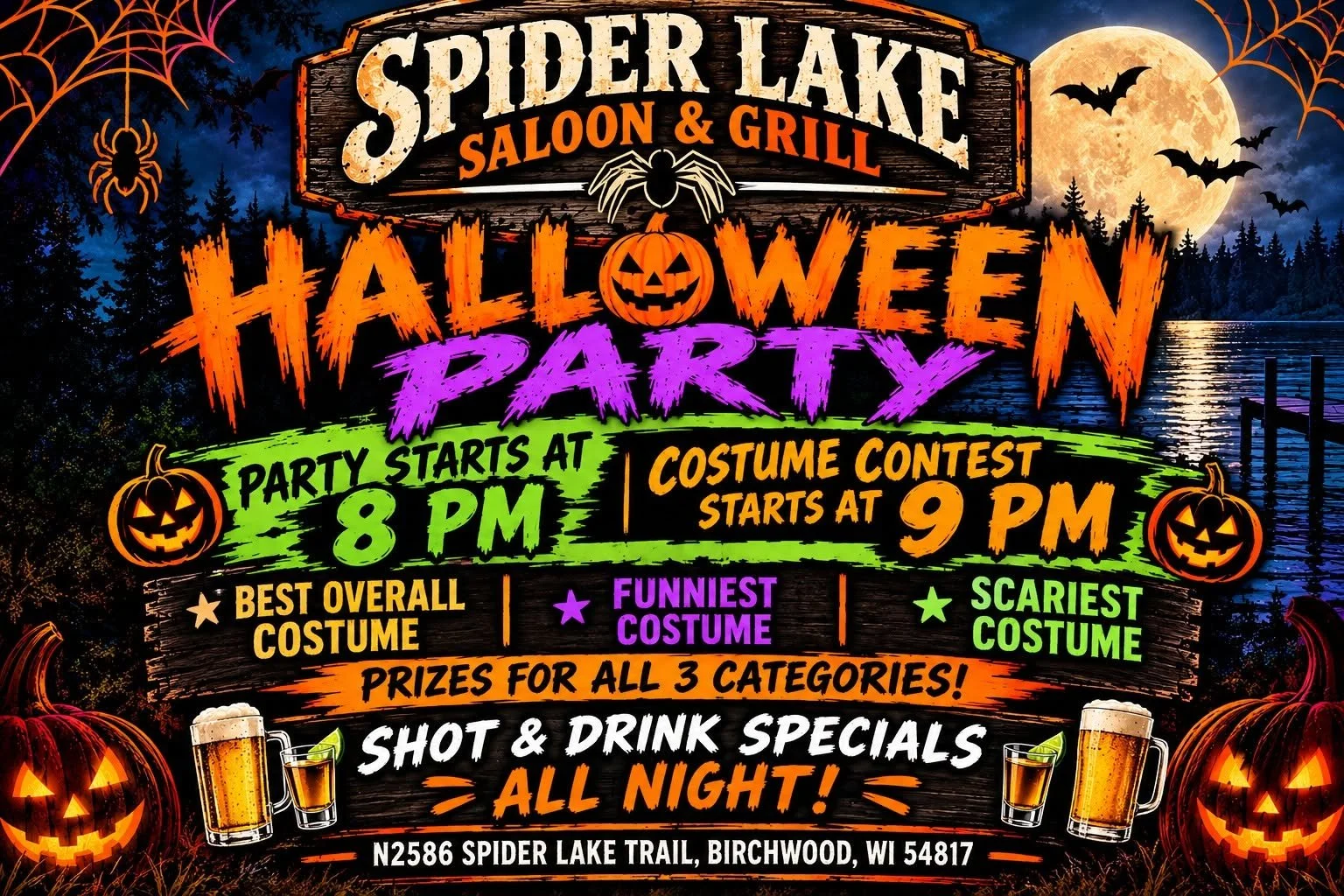 Halloween Party- Spider Lake Saloon