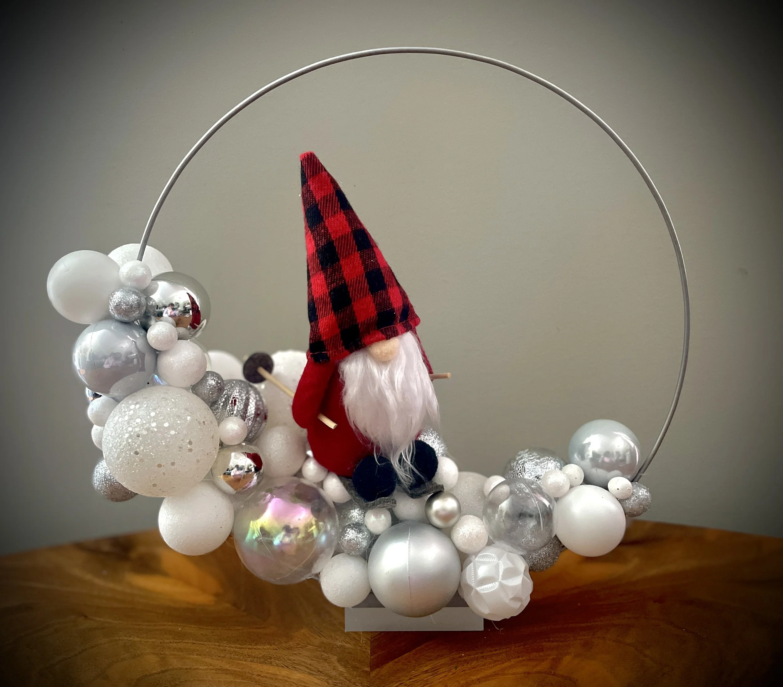 Skiing Gnome Centerpiece