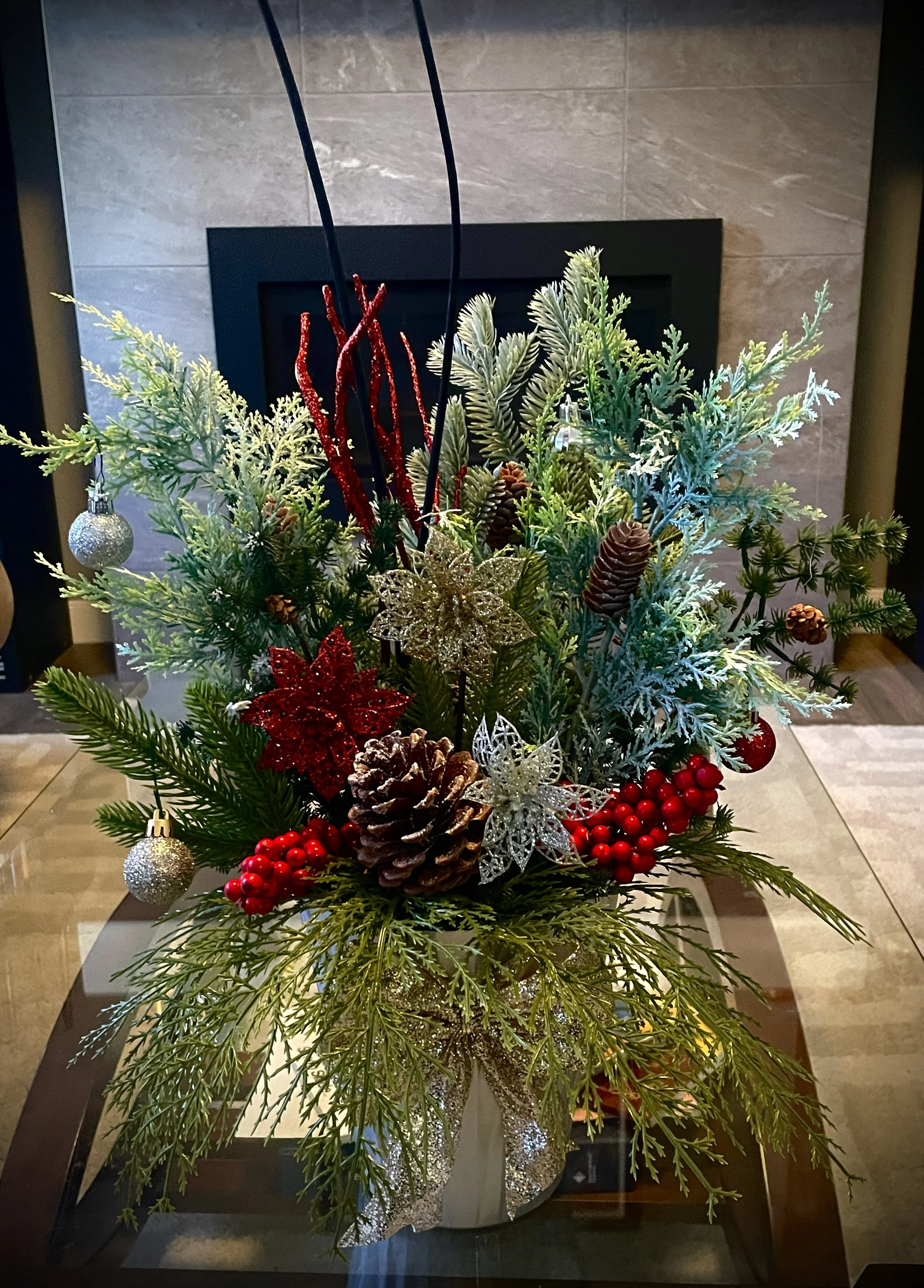 Faux Greenery Table Top pot