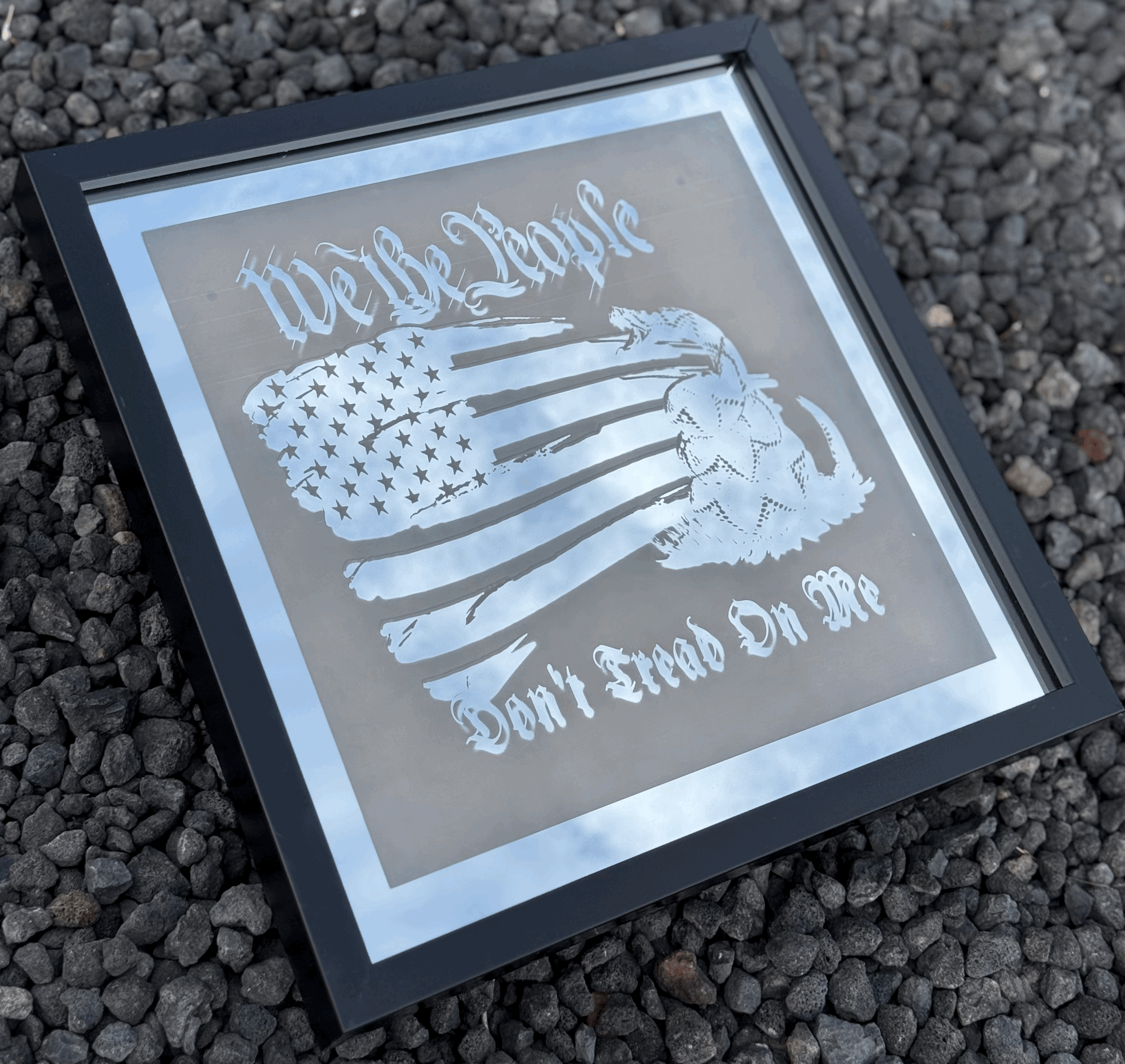 We The People Shadow Box Mirror
