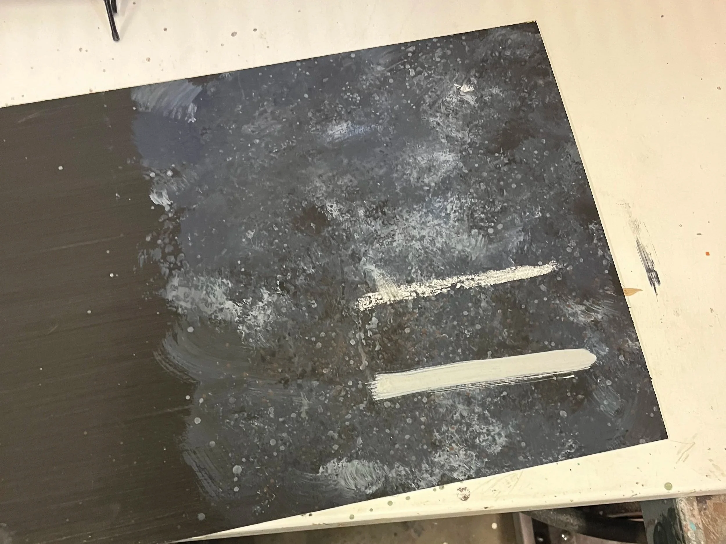 I collaborated closely with the scenic charge to explore creative solutions to make paint look like sidewalk chalk.