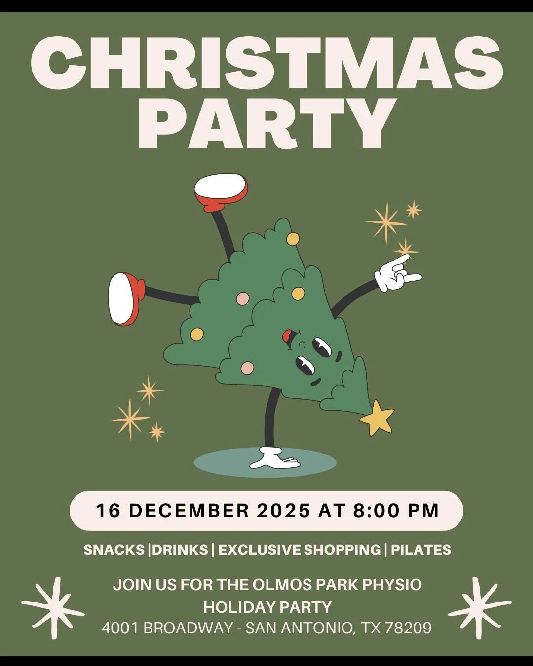 Mark your calendars! 🎄✨ 

We&rsquo;re celebrating the season with a special Holiday Party on Tuesday, December 16th, and we&rsquo;d love for you to join us. We&rsquo;re kicking things off at 7 p.m. with a Mat Pilates class. This class is open to all