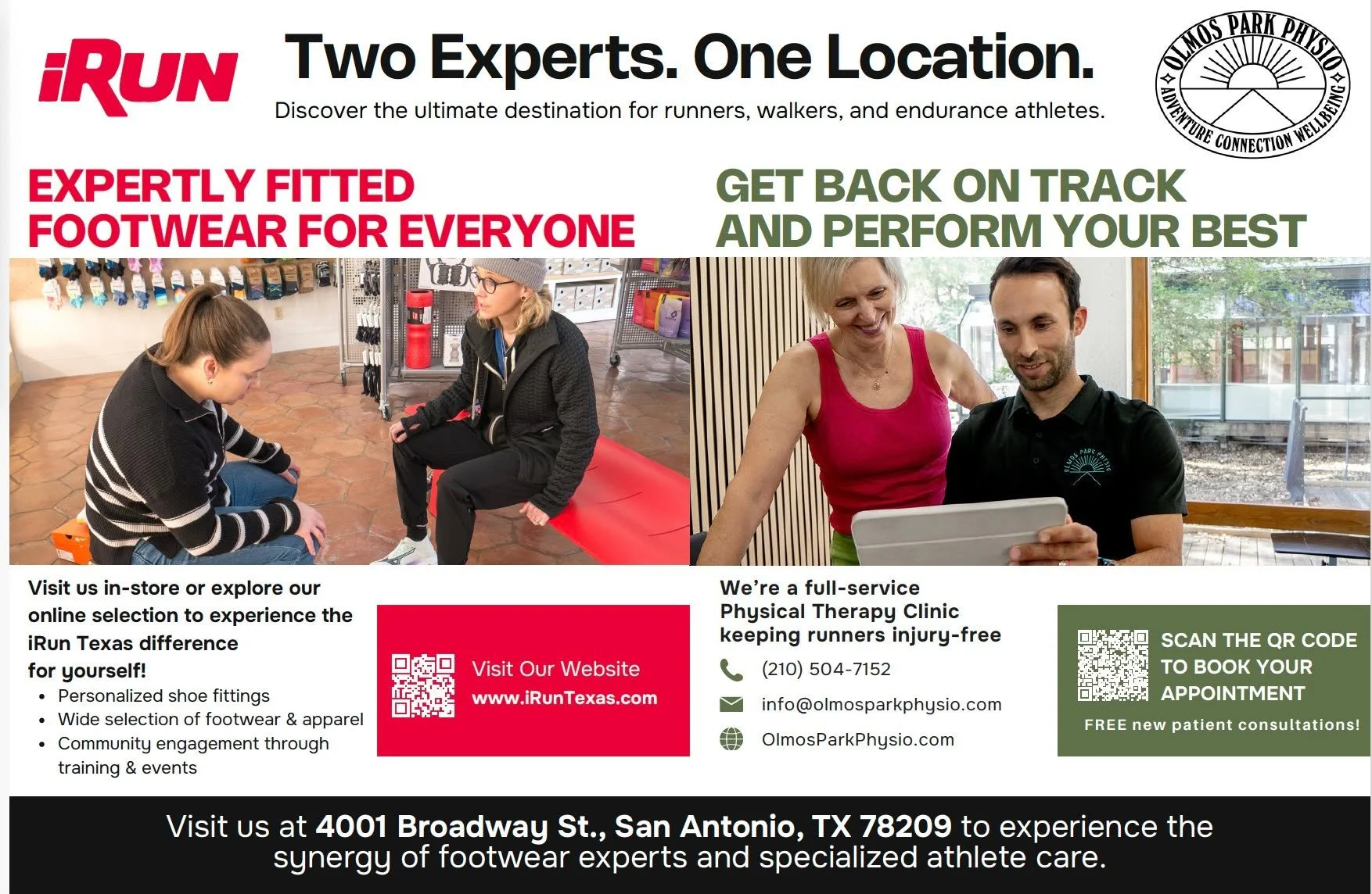 A one stop shop for runners!

Where else can you get expertly fitted footwear and the best in running rehab under one roof? 

Visit us in store and check out @irun_texas personalized shoe fittings and our rehab space geared towards treating runners!
