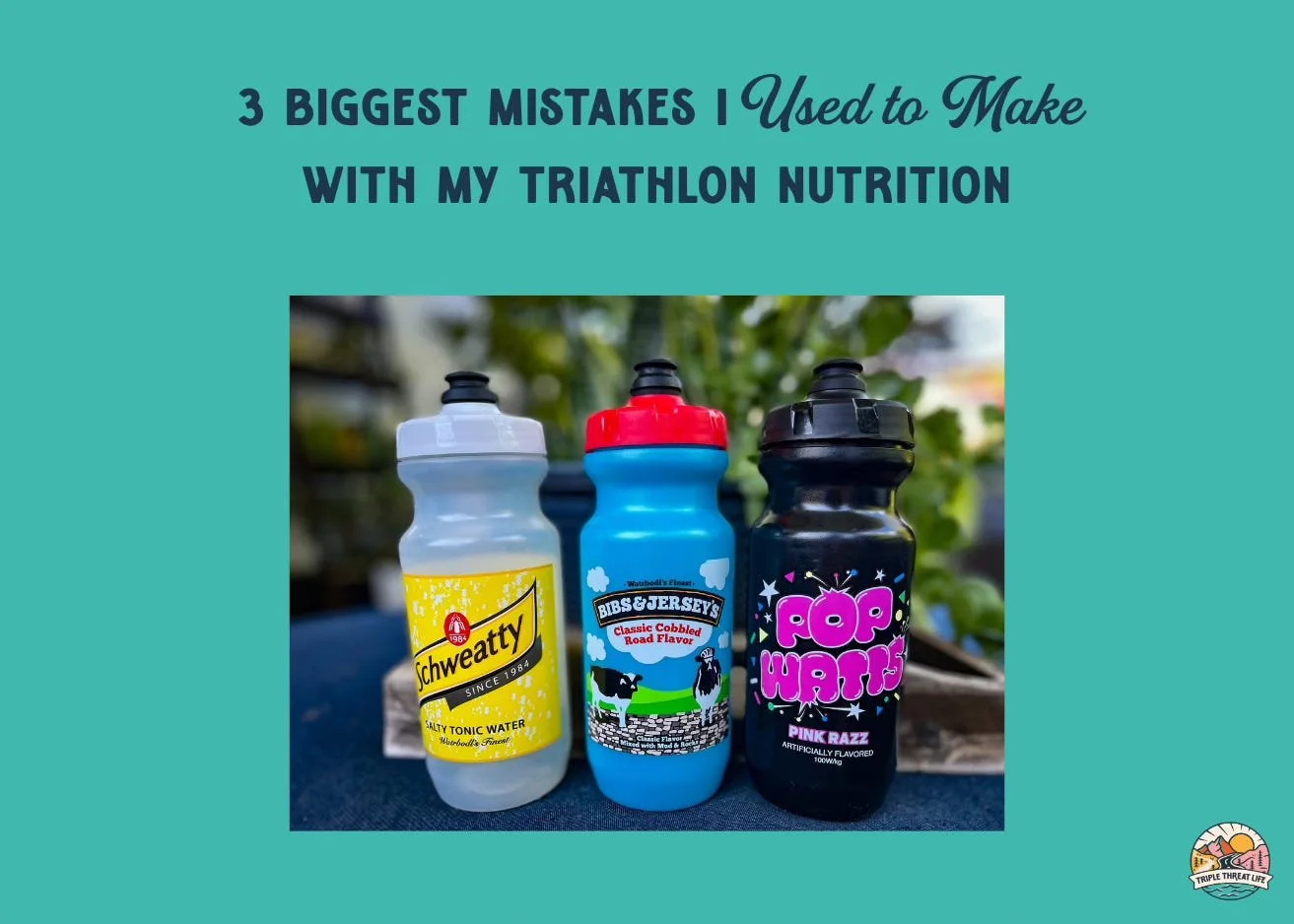 A bottle of triathlon nutrition.