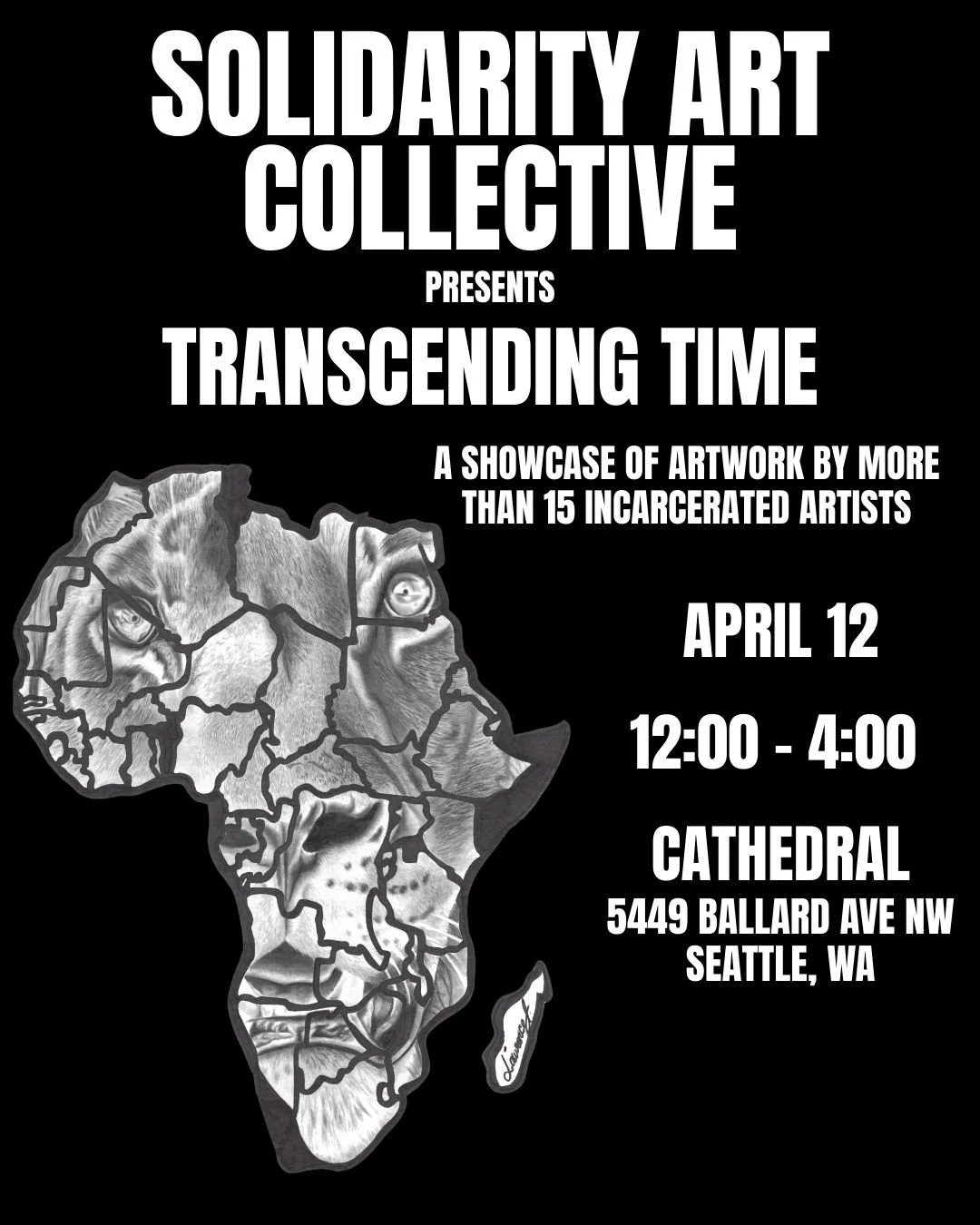 Don't forget to join us THIS SUNDAY for the first event featuring Solidarity Art Collective's new traveling exhibit, "Transcending Time"! Drop by @seattlecathedral any time between noon and 4pm to view amazing work by more than fifteen inca