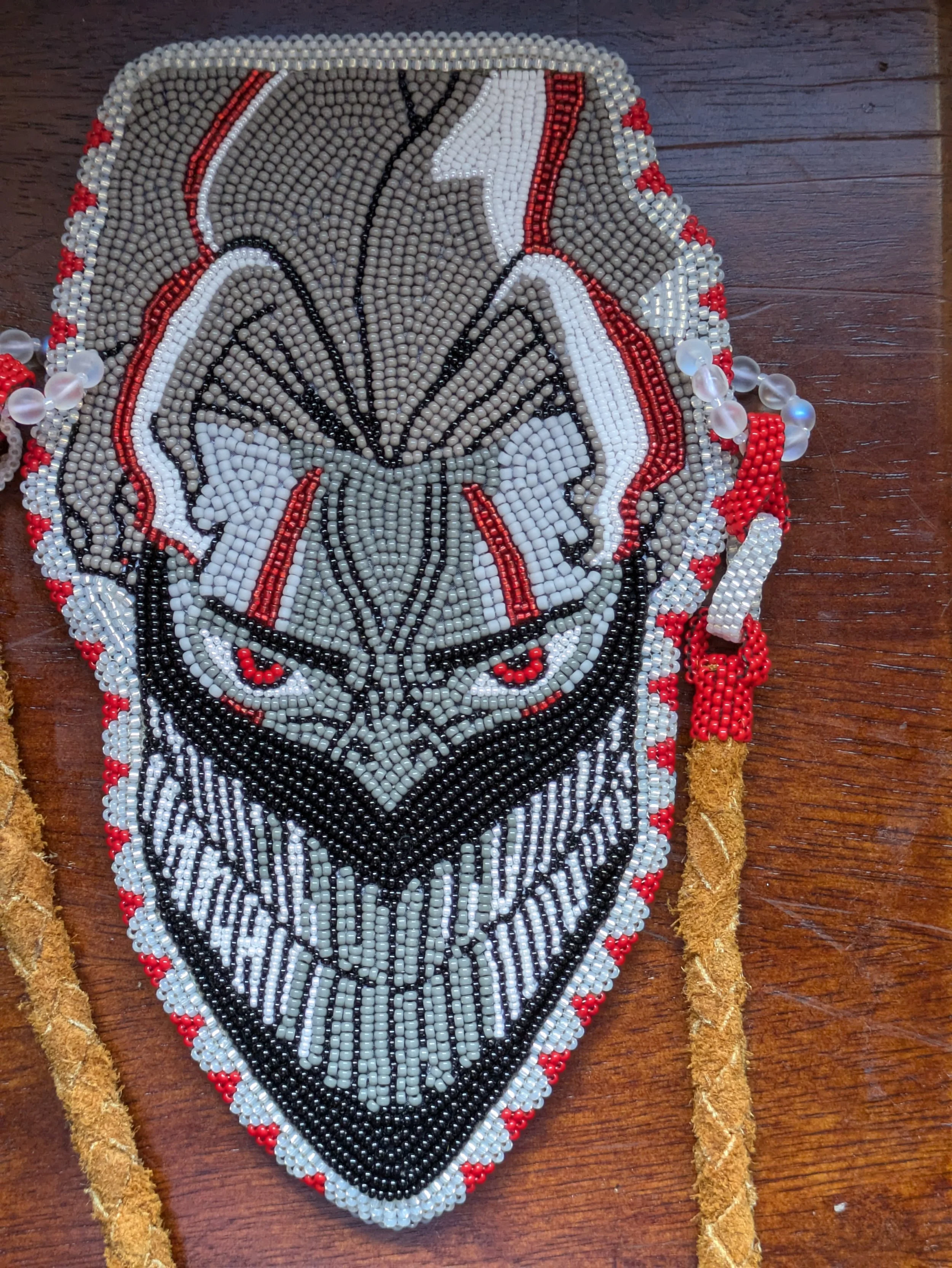 Beadwork of Takakura Ken's Fierce Flame Spirit from Dandadan