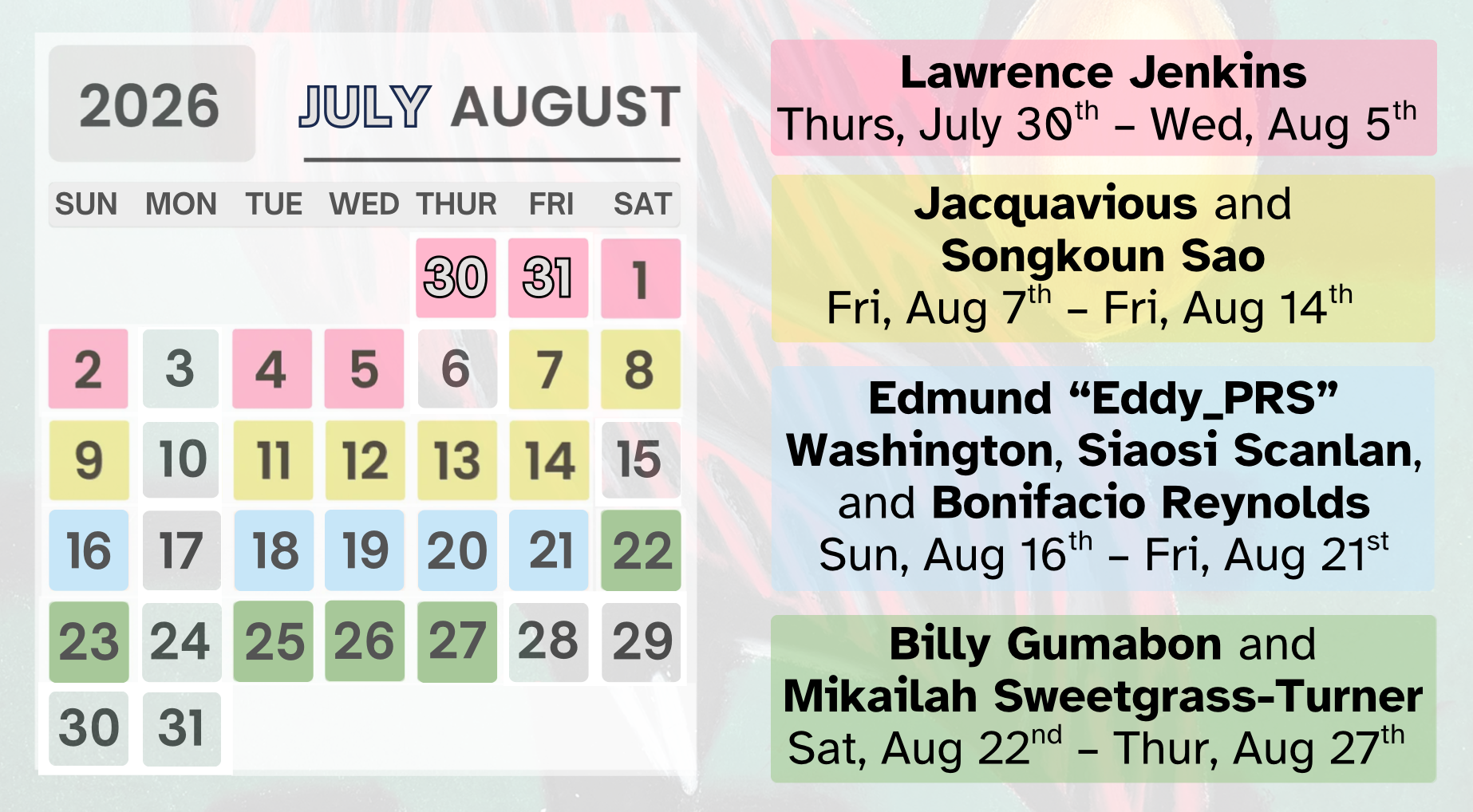 Here is where we put the alt text Sankofa Background - Burke Calendar - Summer 2026.png