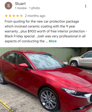 5 star review for a 9 year coating